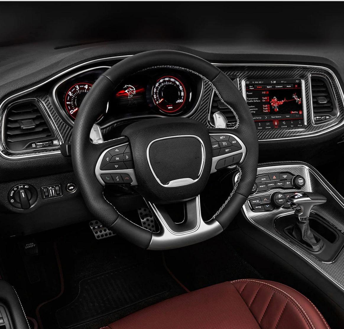 Red Full Set Interior Decoration Trim Kit for Dodge Challenger 2015+  Accessories