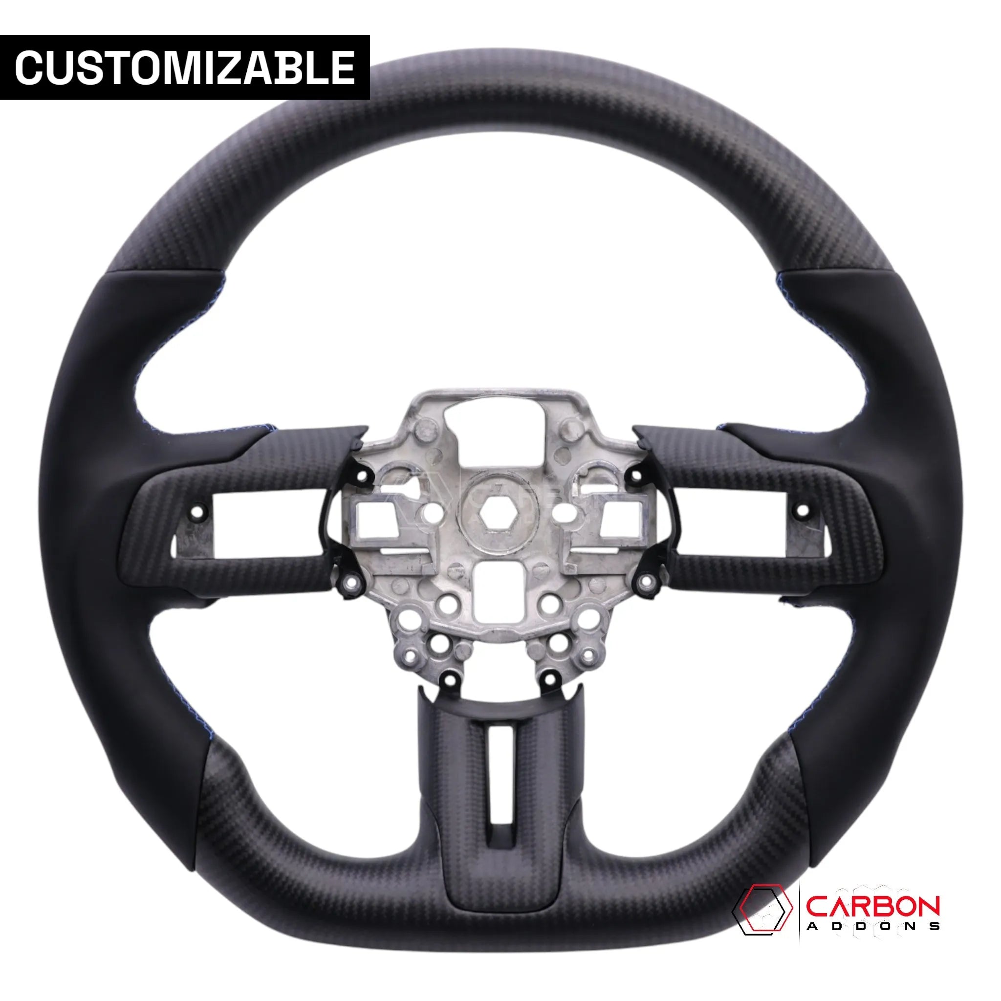 Custom Carbon Fiber Steering Wheel Core for 2015–2023 Ford Mustang