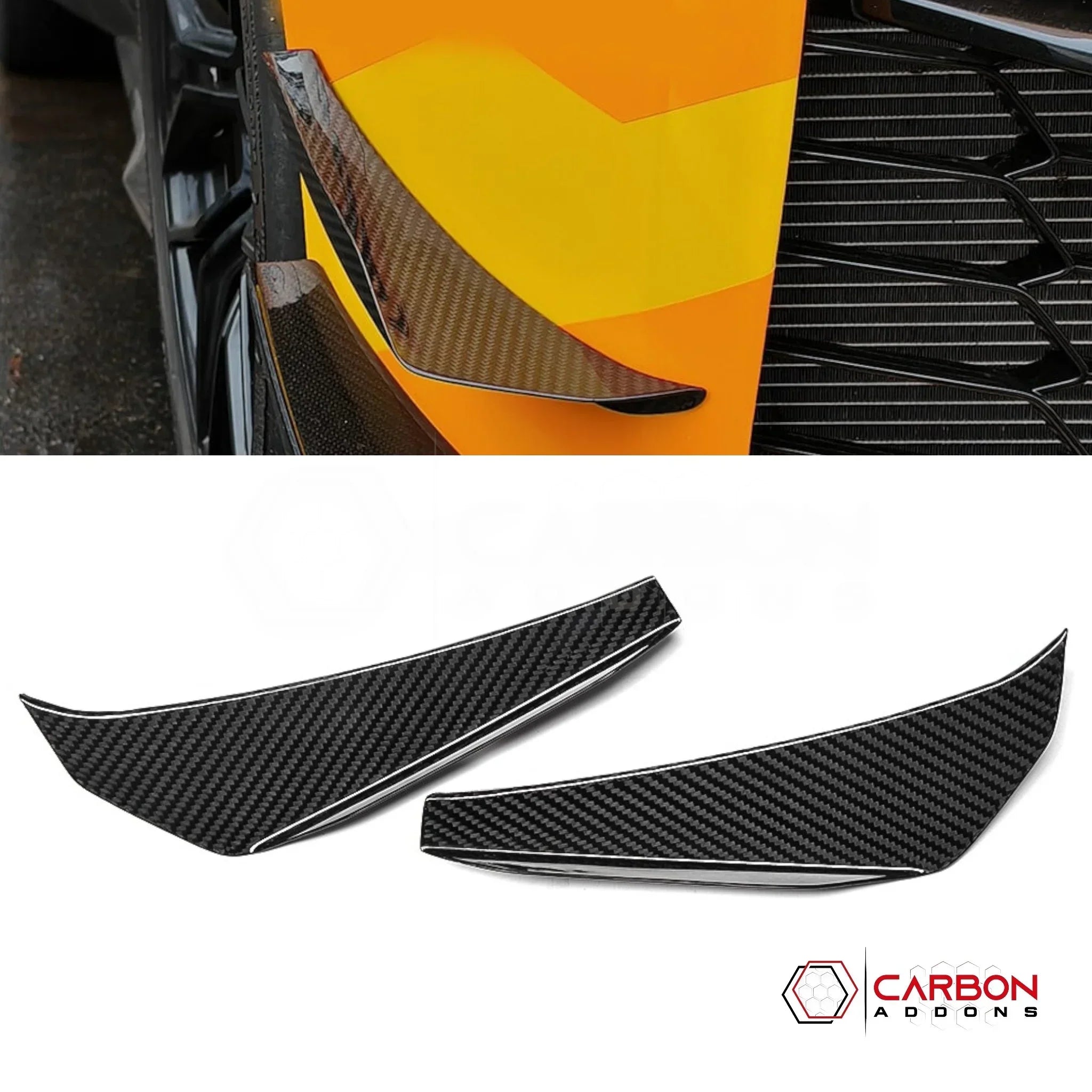 C8 Corvette Z06 / ERay Real Carbon Fiber Upper Canards
