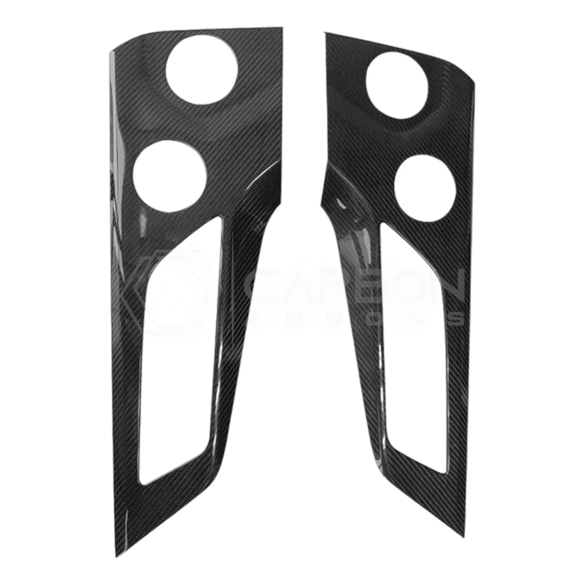Real Carbon Fiber Door Handle & Speaker Panel Trim Covers for 2024+ Ford Mustang