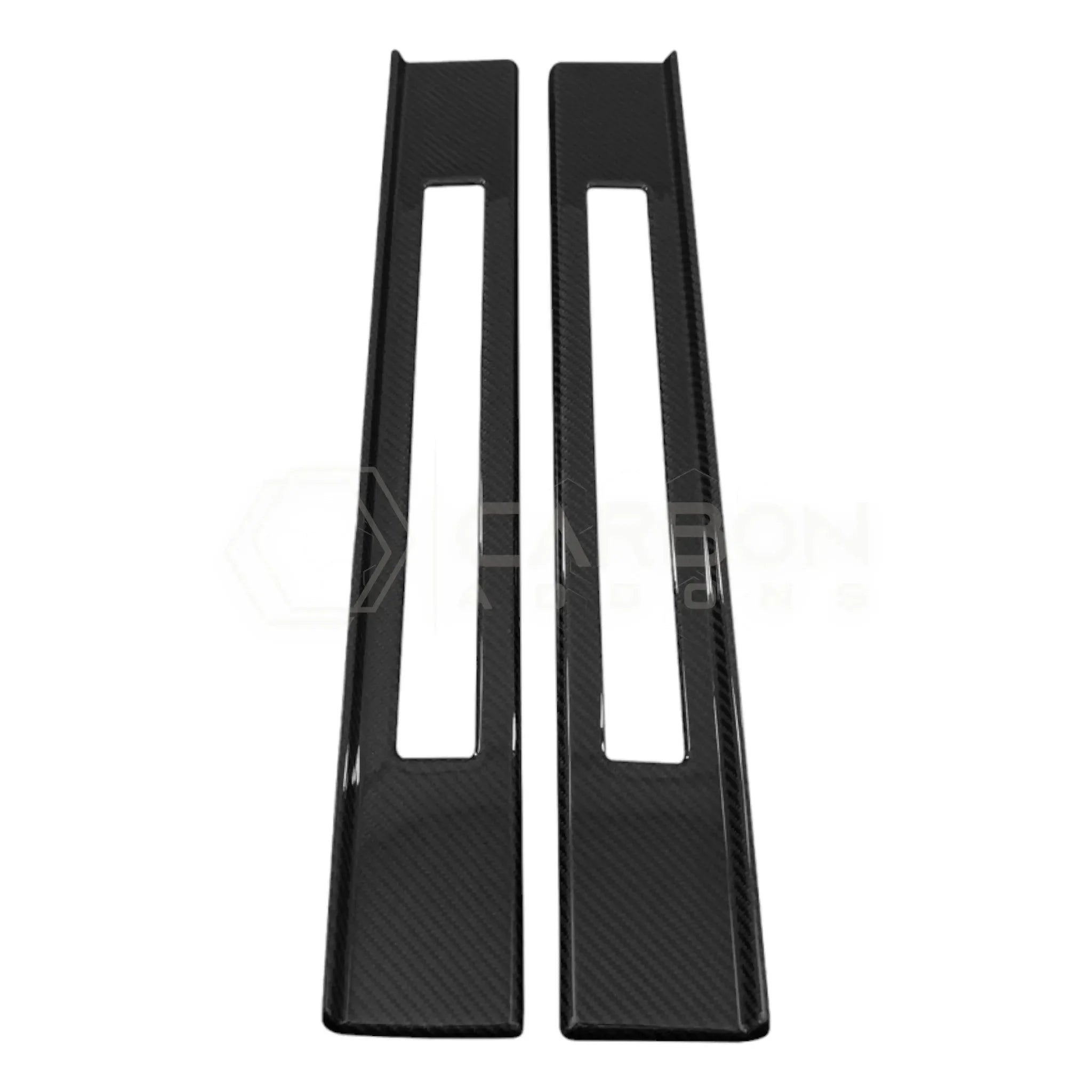 Real Carbon Fiber Door Sill Trim Covers for 2024+ Ford Mustang