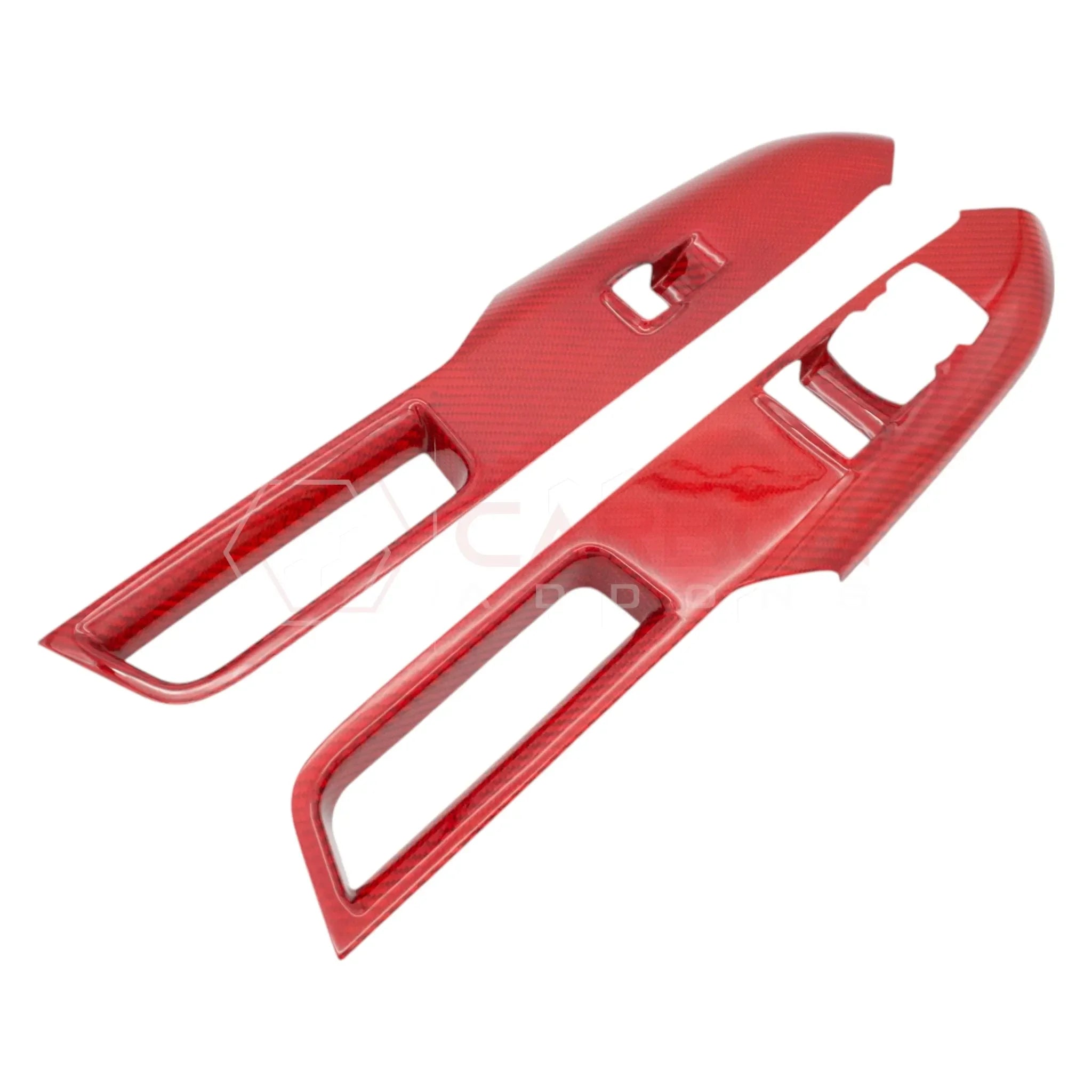Real Carbon Fiber Window Switch Control Trim Covers V2 for 2024+ Ford Mustang