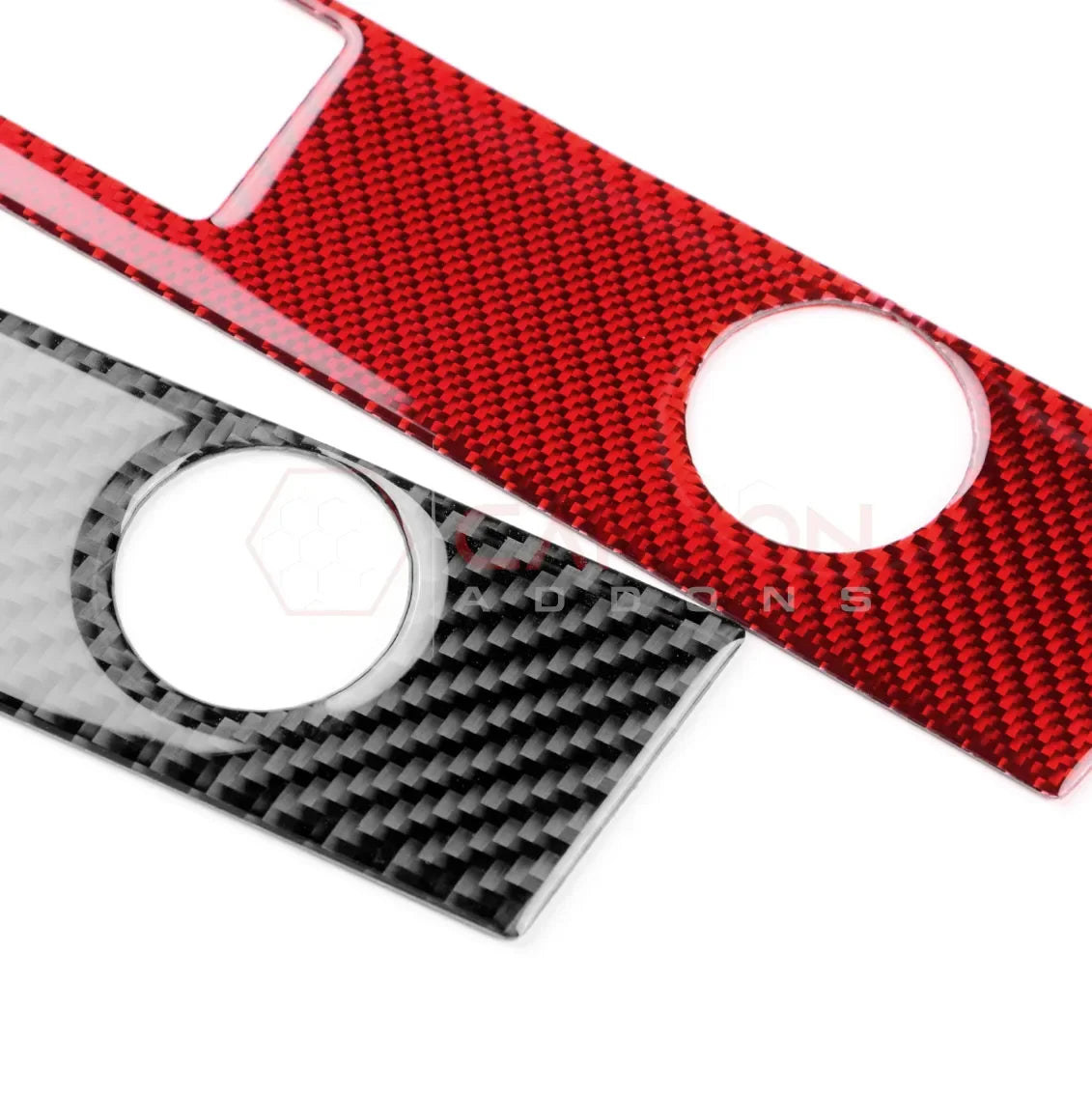 Real Carbon Fiber USB & 12V Outlet Trim Overlay for 2024+ Ford Mustang