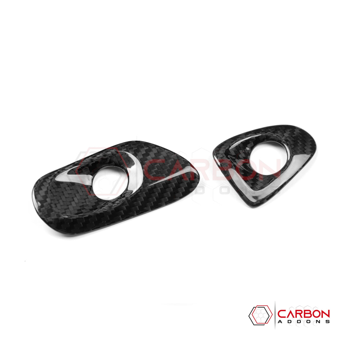 2005–2013 Chevrolet Corvette C6 Real Carbon Fiber Interior Door Release Button Trim Covers