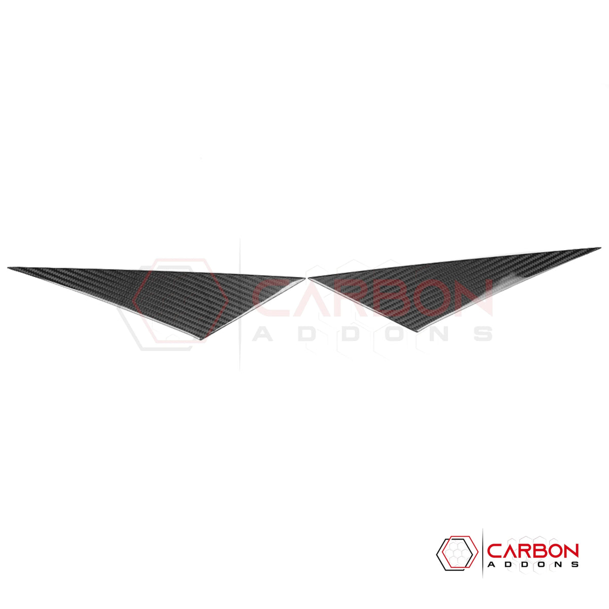 2005–2013 C6 Corvette Real Carbon Fiber Exterior A-Pillar Triangle Trim Cover