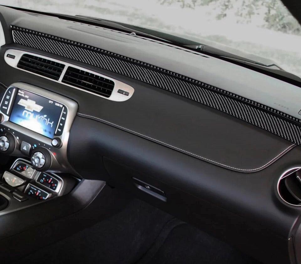 2010-2015 Chevy Camaro Carbon Fiber Dashboard Upper Trim Overlay - carbonaddons Carbon Fiber Parts, Accessories, Upgrades, Mods
