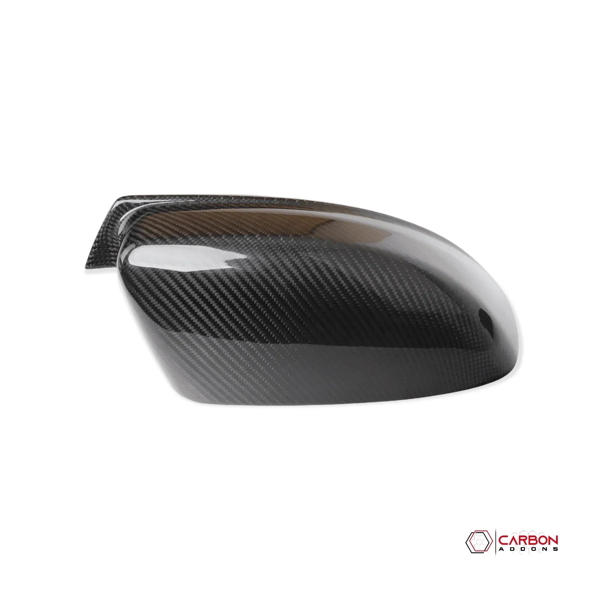 Glossy carbon fiber side mirror cover for American vehicles