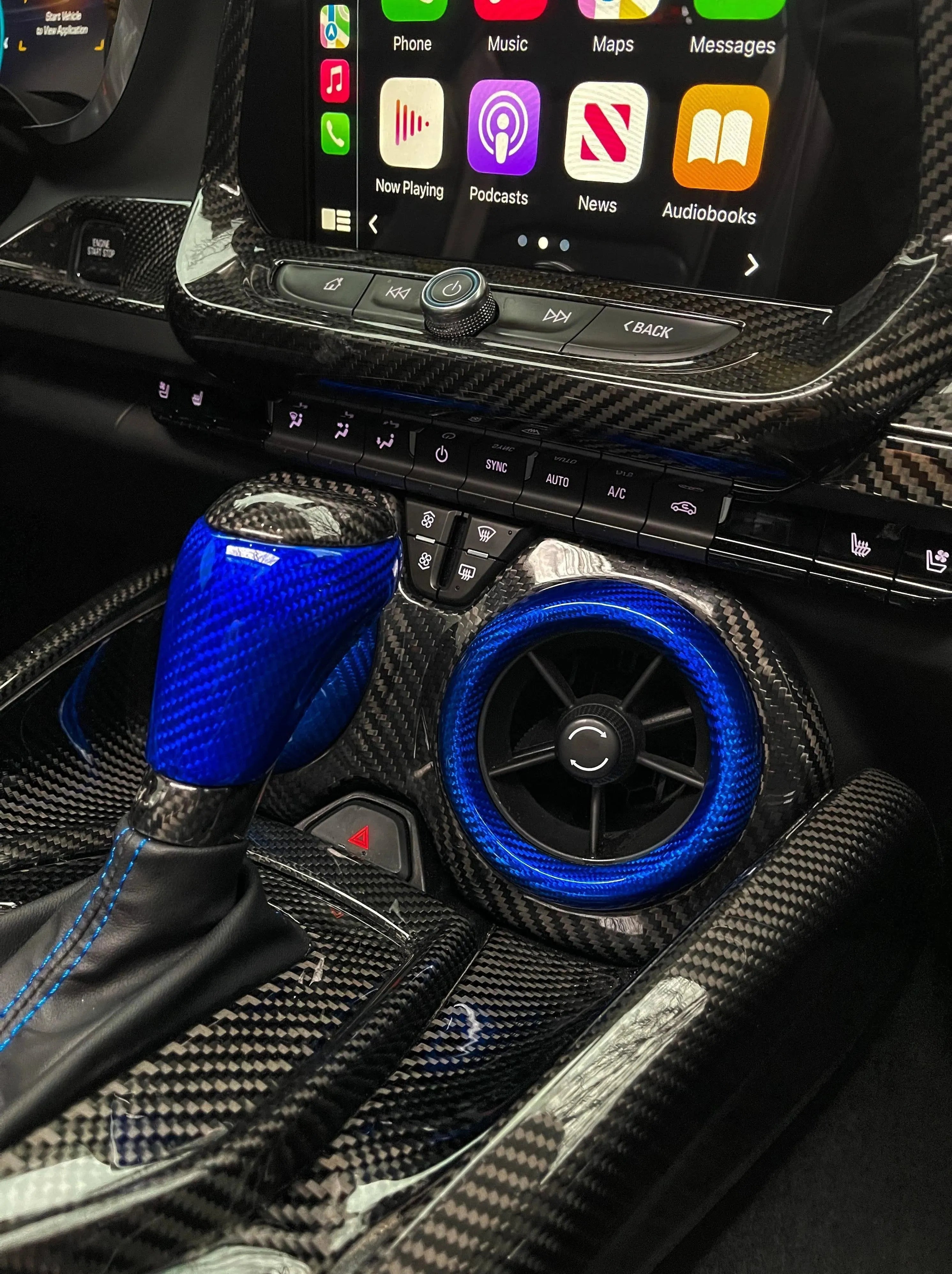 2016-2024 Camaro Carbon Fiber Center Console AC Vent Covers - carbonaddons Carbon Fiber Parts, Accessories, Upgrades, Mods