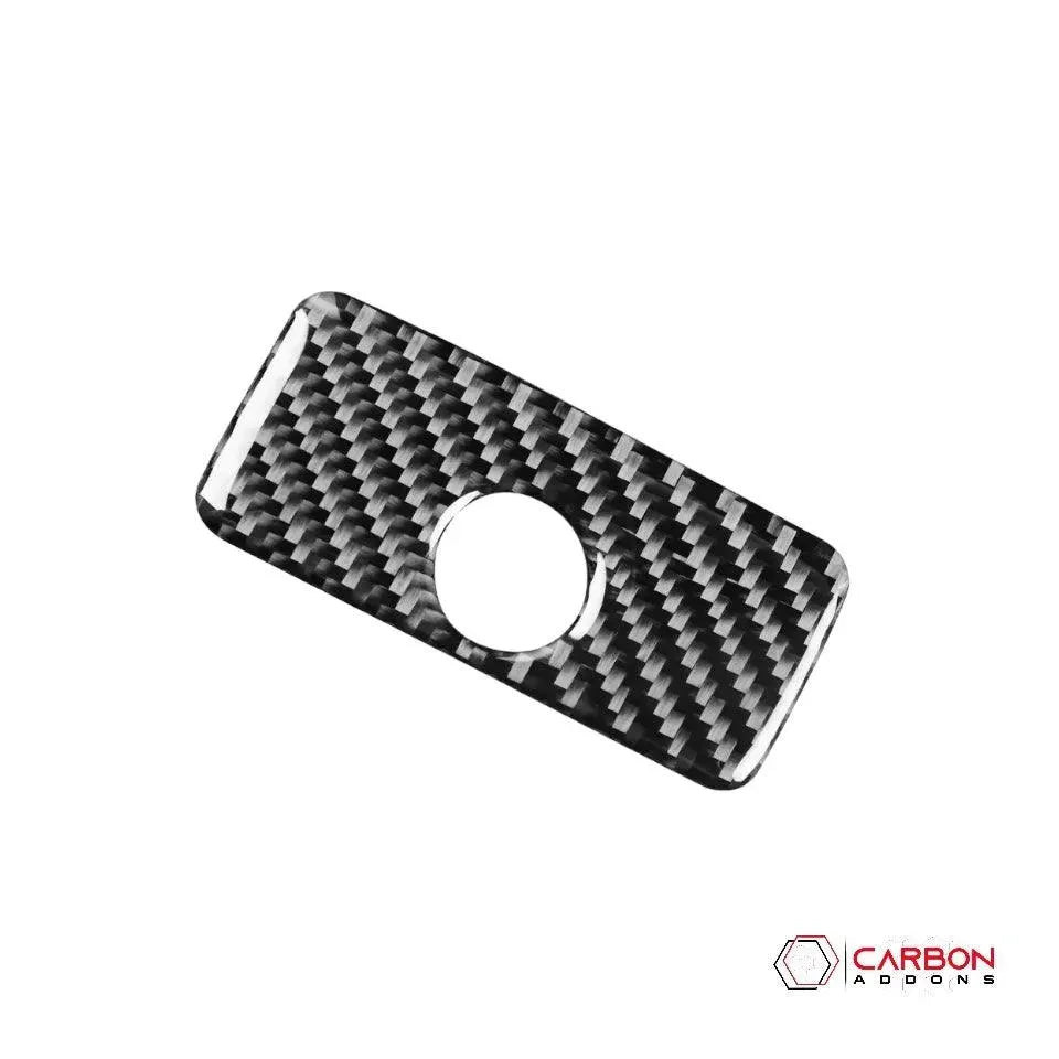 2016-2024 Camaro Carbon Fiber Glove Box Handle Overlay - carbonaddons Carbon Fiber Parts, Accessories, Upgrades, Mods