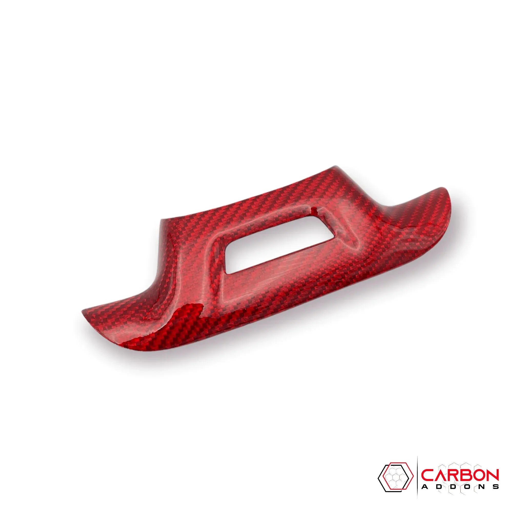 2016-2024 Camaro Carbon Fiber Lower Steering Wheel Emblem Trim Cover - carbonaddons Carbon Fiber Parts, Accessories, Upgrades, Mods