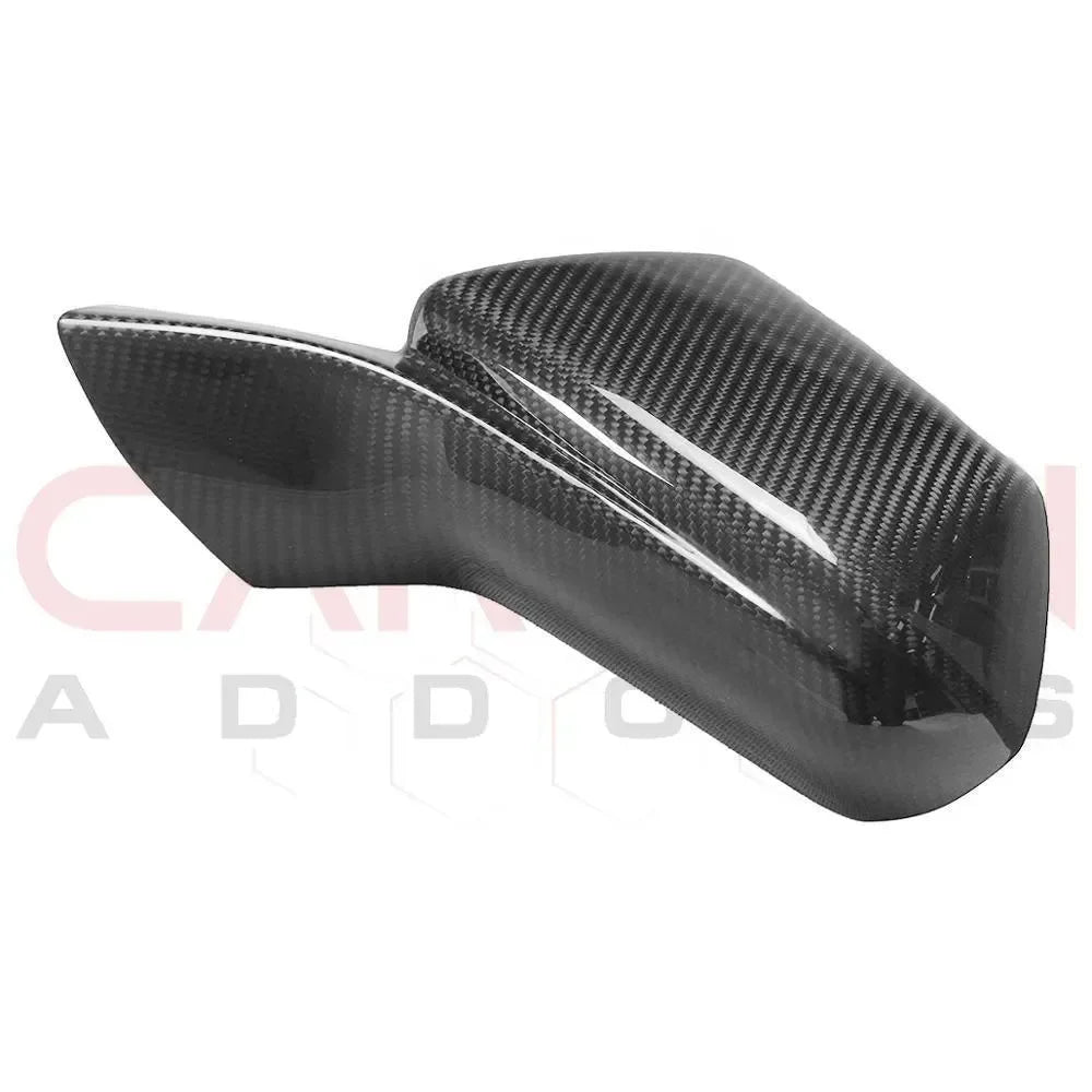 Glossy real carbon fiber side mirror cover for American muscle cars and trucks