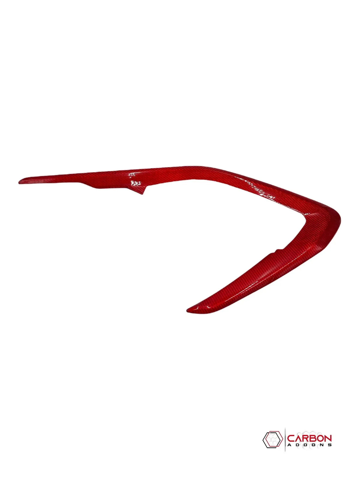 Red carbon fiber automotive trim accent for American muscle cars and trucks