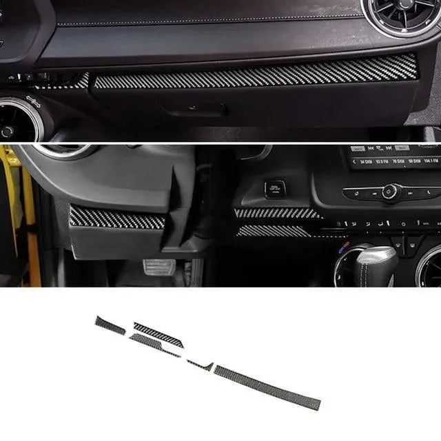 2016-2024 Camaro Real Carbon Fiber Lower Dashboard Overlay - carbonaddons Carbon Fiber Parts, Accessories, Upgrades, Mods