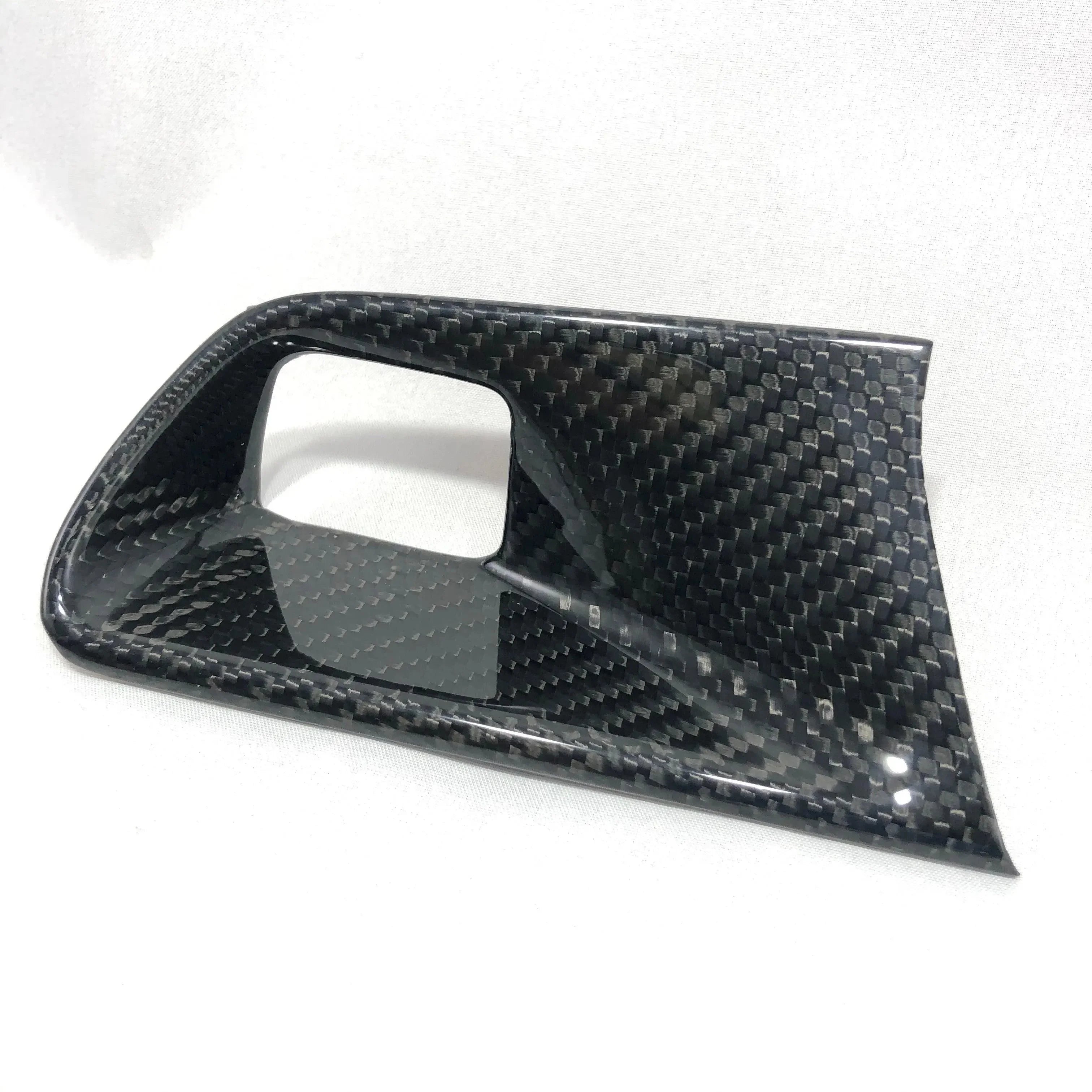 Real carbon fiber car interior trim panel for American vehicles, glossy weave finish
