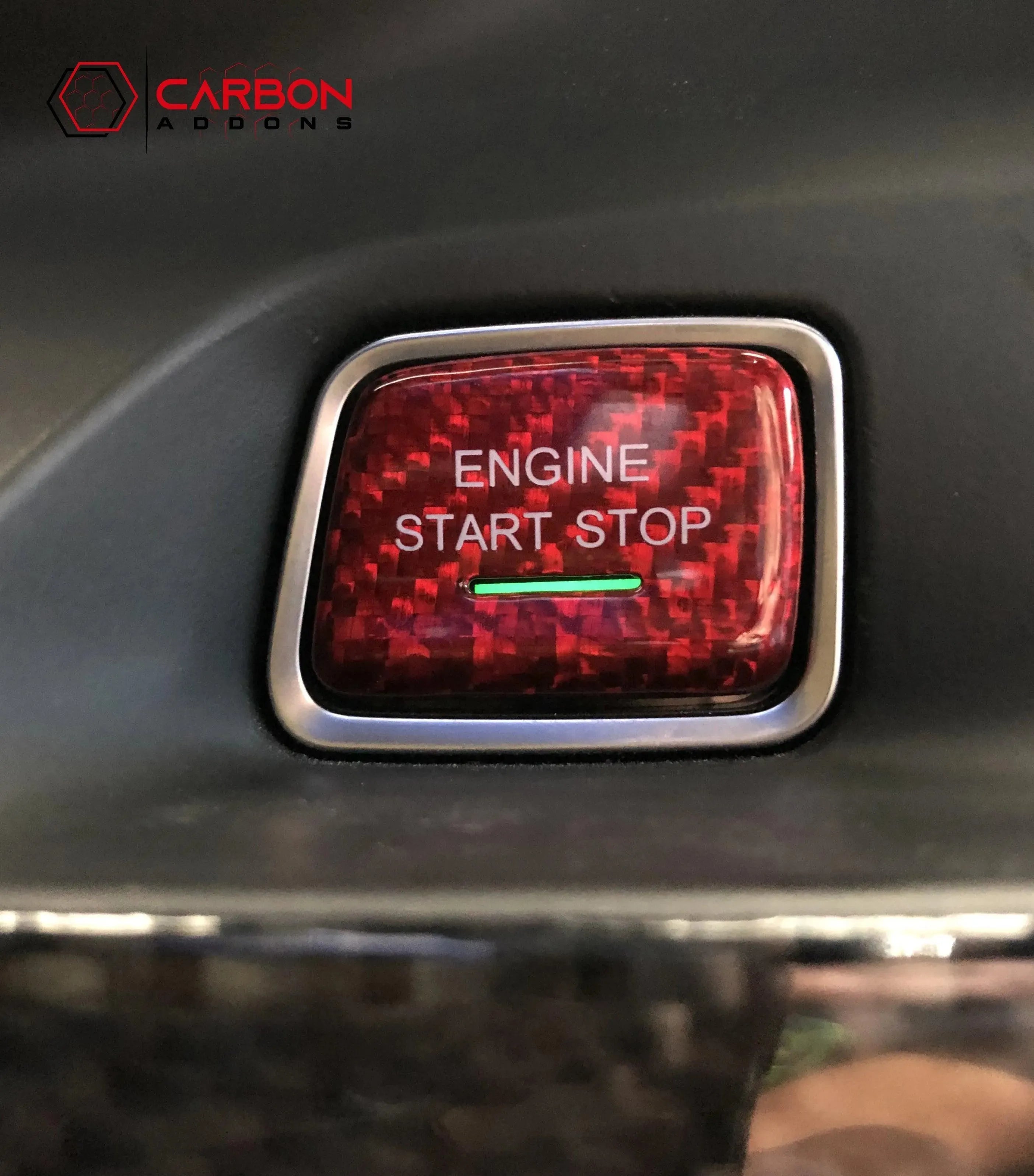 2016-2024 Camaro/2014-2019 Corvette Carbon Fiber Start Stop Engine Button Cover - carbonaddons Carbon Fiber Parts, Accessories, Upgrades, Mods