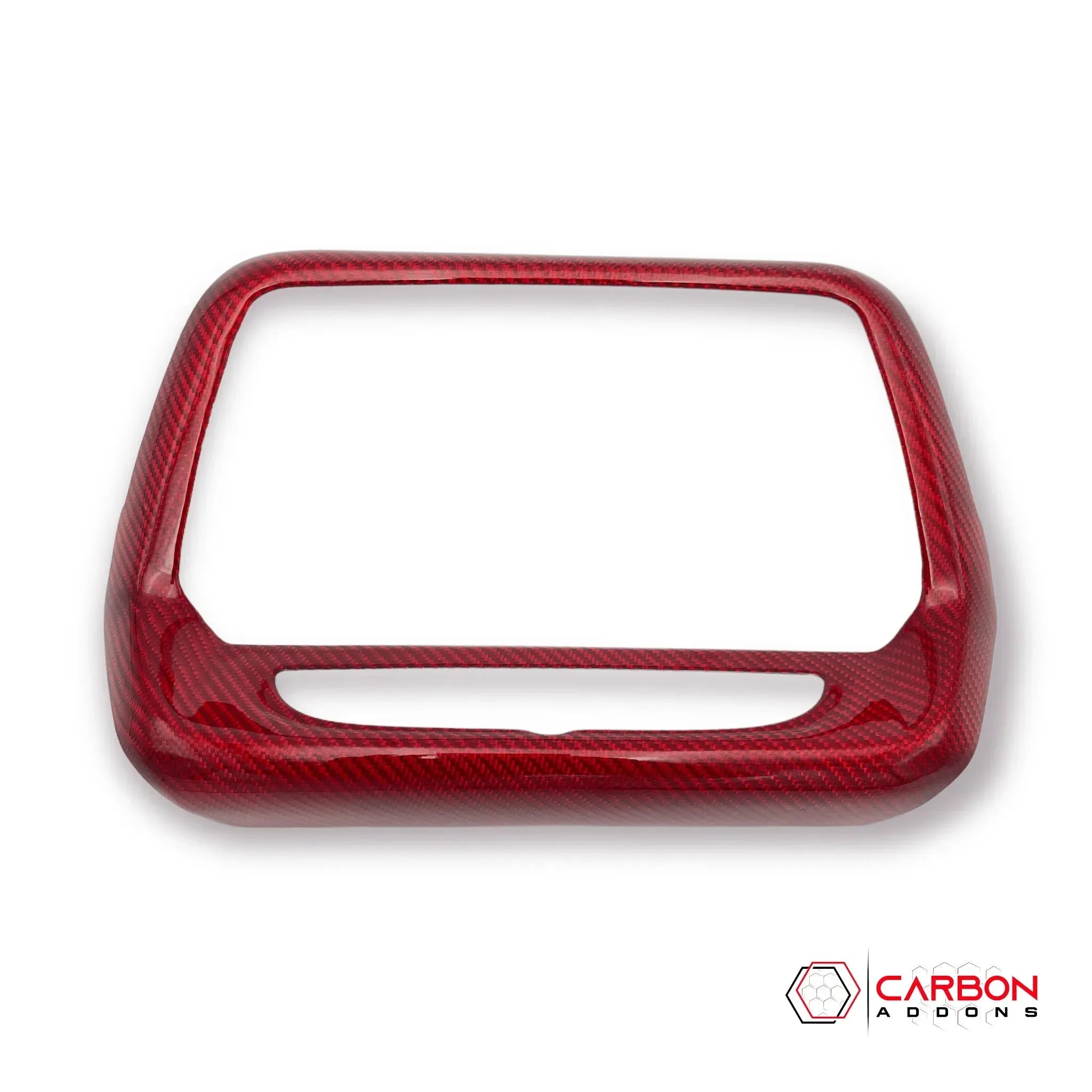 Red carbon fiber trim for American vehicles, glossy finish, real carbon fiber accessory