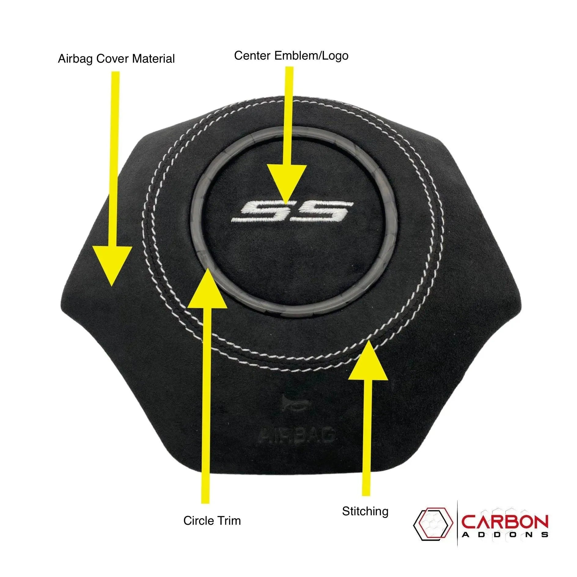 2016-2024 Chevy Camaro Custom Airbag Housing Cover - carbonaddons Carbon Fiber Parts, Accessories, Upgrades, Mods