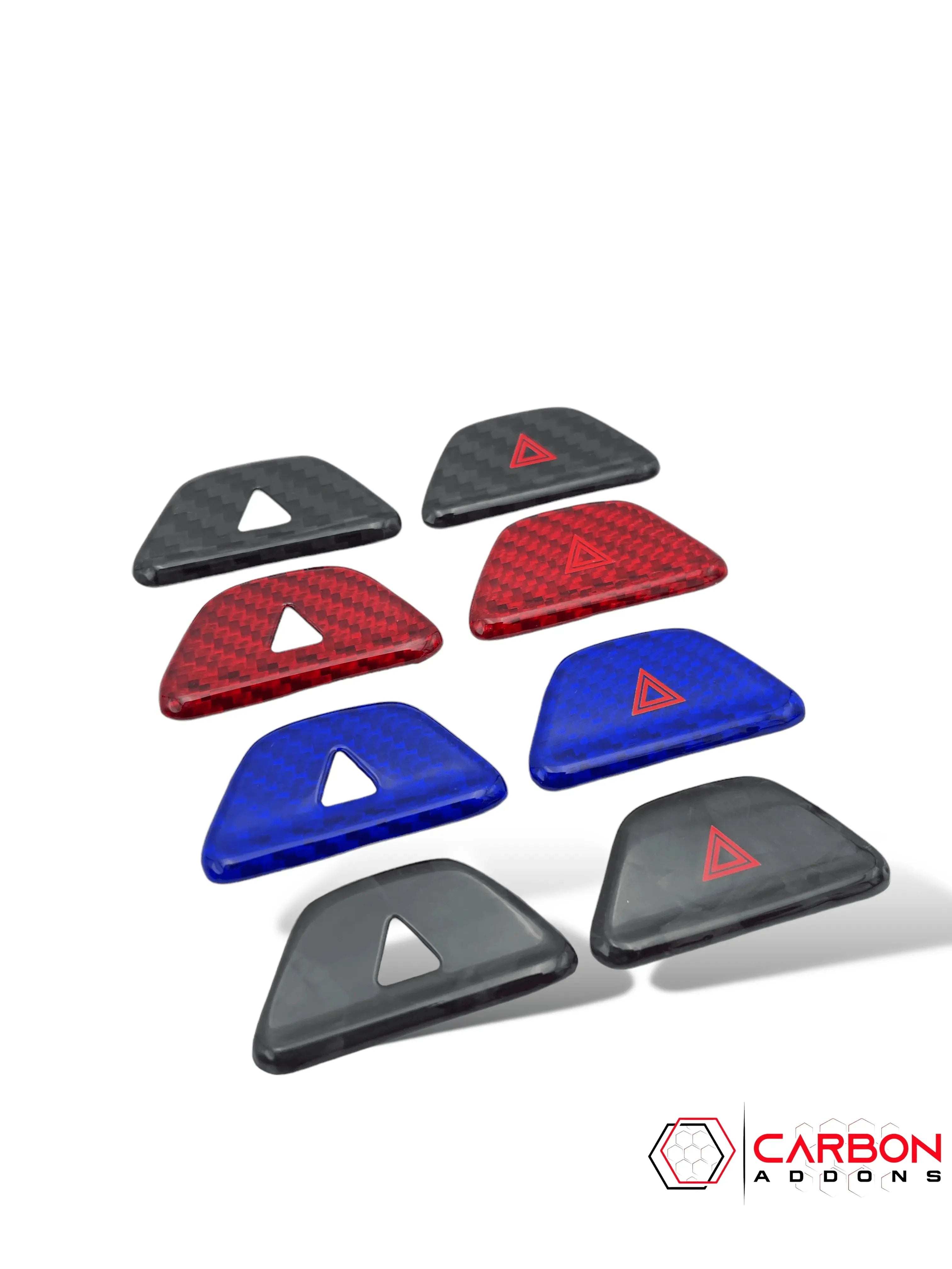 2016-2024 Chevy Camaro Real Carbon Fiber Interior Hazard Button Cover - carbonaddons Carbon Fiber Parts, Accessories, Upgrades, Mods