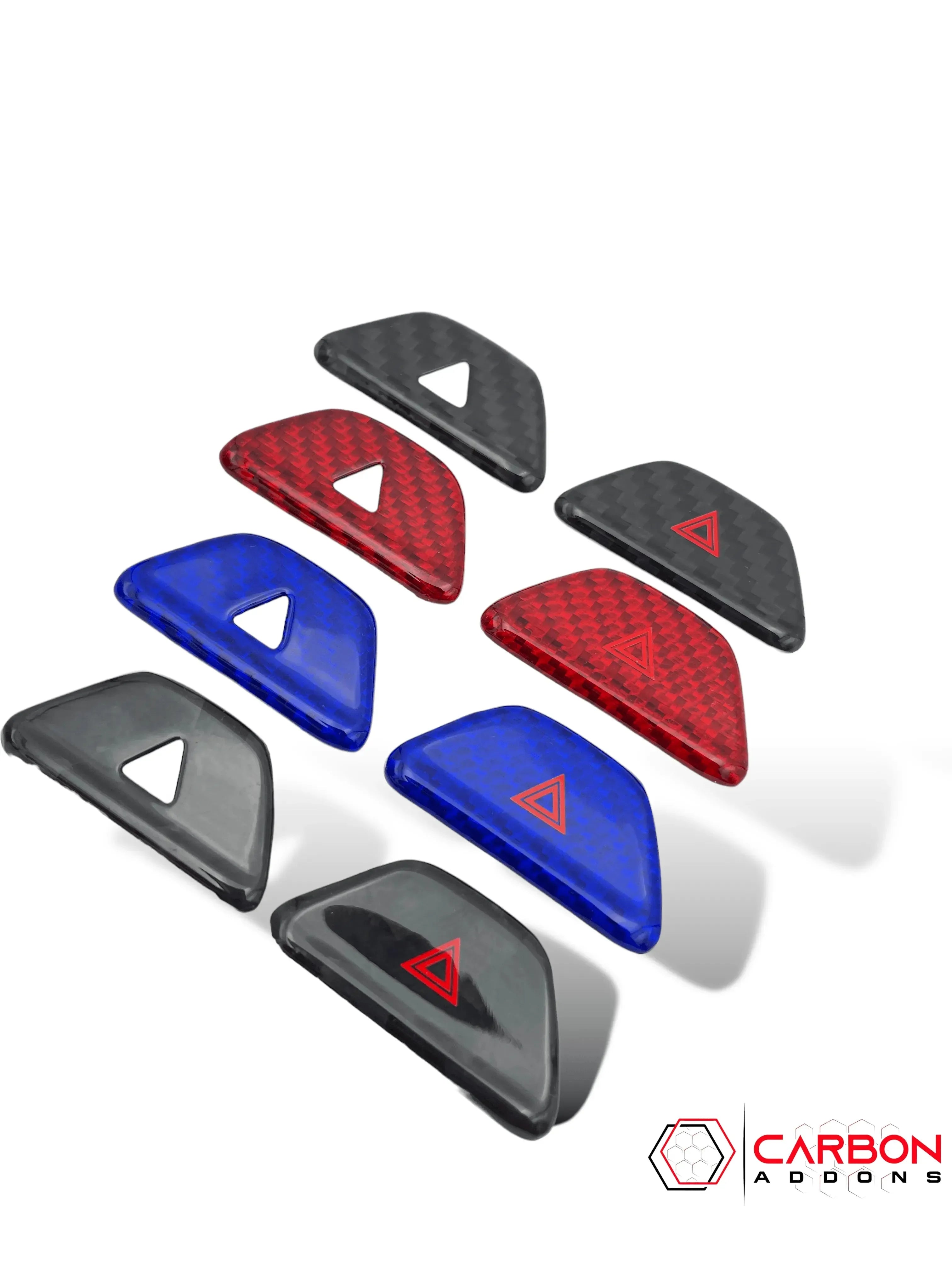2016-2024 Chevy Camaro Real Carbon Fiber Interior Hazard Button Cover - carbonaddons Carbon Fiber Parts, Accessories, Upgrades, Mods