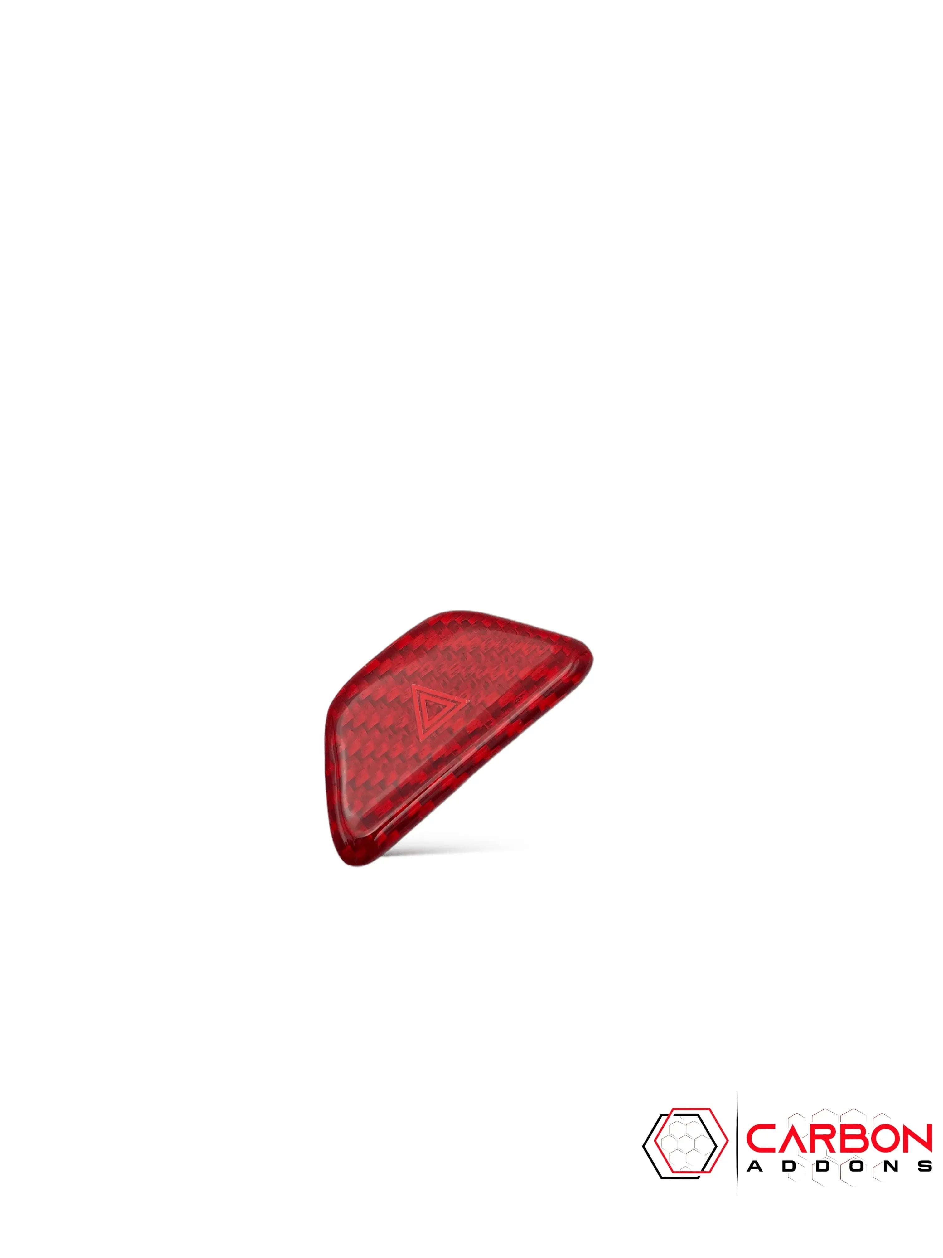2016-2024 Chevy Camaro Real Carbon Fiber Interior Hazard Button Cover - carbonaddons Carbon Fiber Parts, Accessories, Upgrades, Mods