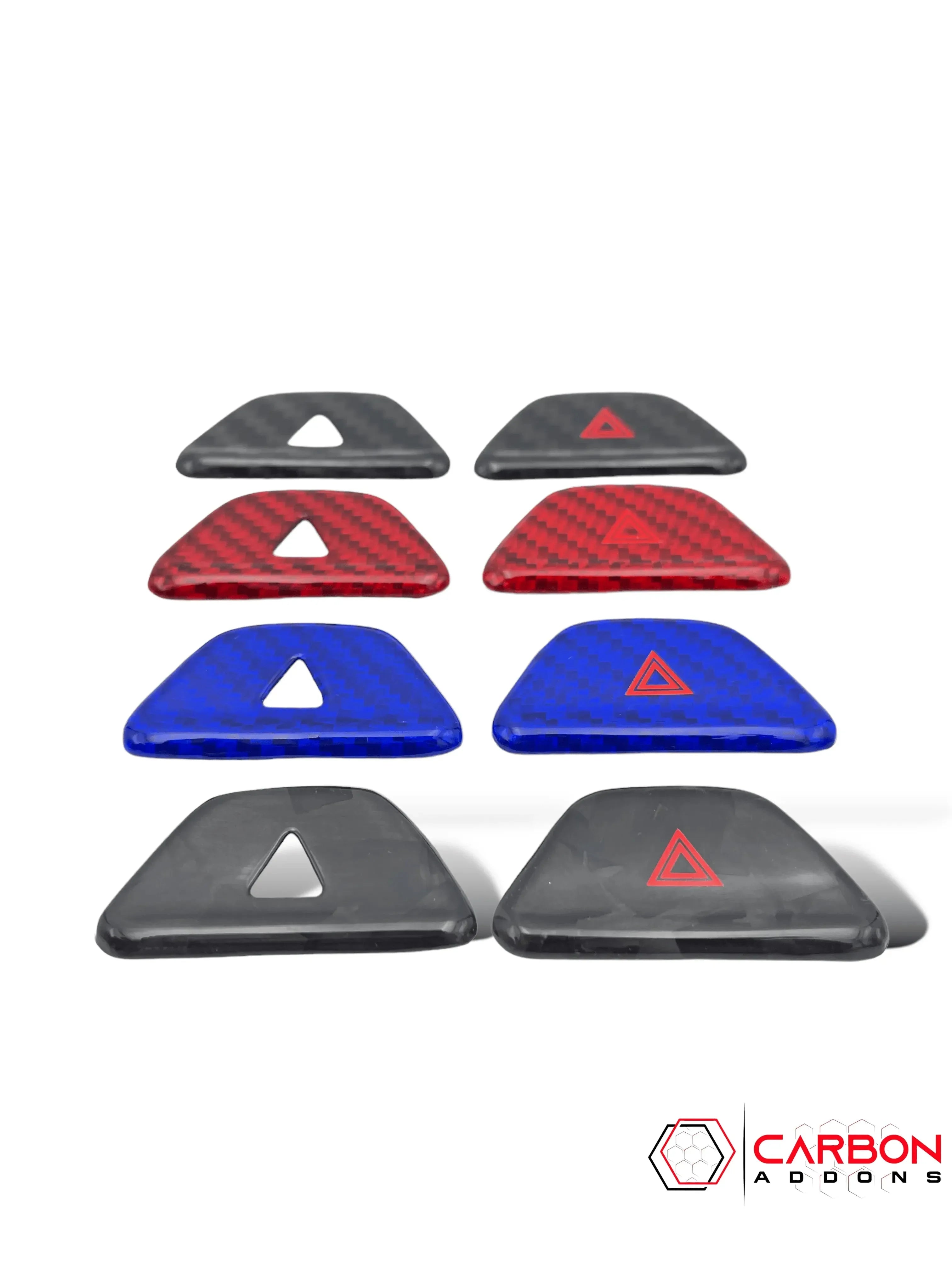 2016-2024 Chevy Camaro Real Carbon Fiber Interior Hazard Button Cover - carbonaddons Carbon Fiber Parts, Accessories, Upgrades, Mods
