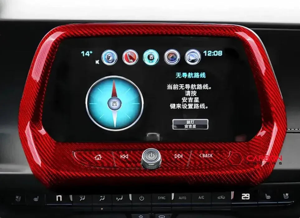 2016-2024 Chevy Camaro Real Carbon Fiber Interior Radio Navigation Button Covers - carbonaddons Carbon Fiber Parts, Accessories, Upgrades, Mods