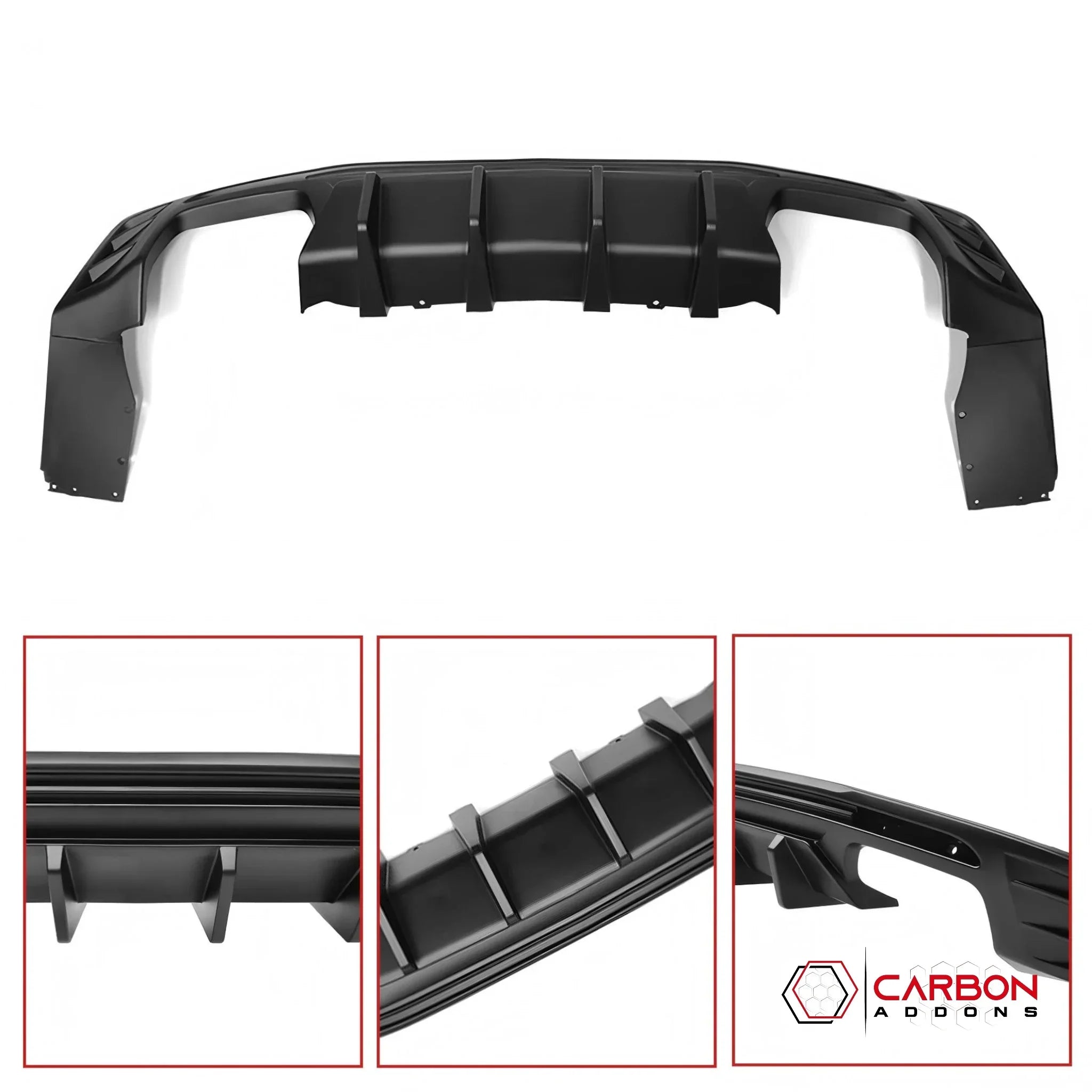 2016-2024 Camaro Quad Tip Rear Diffuser | Performance Track Style Gloss Black ABS Rear Valance