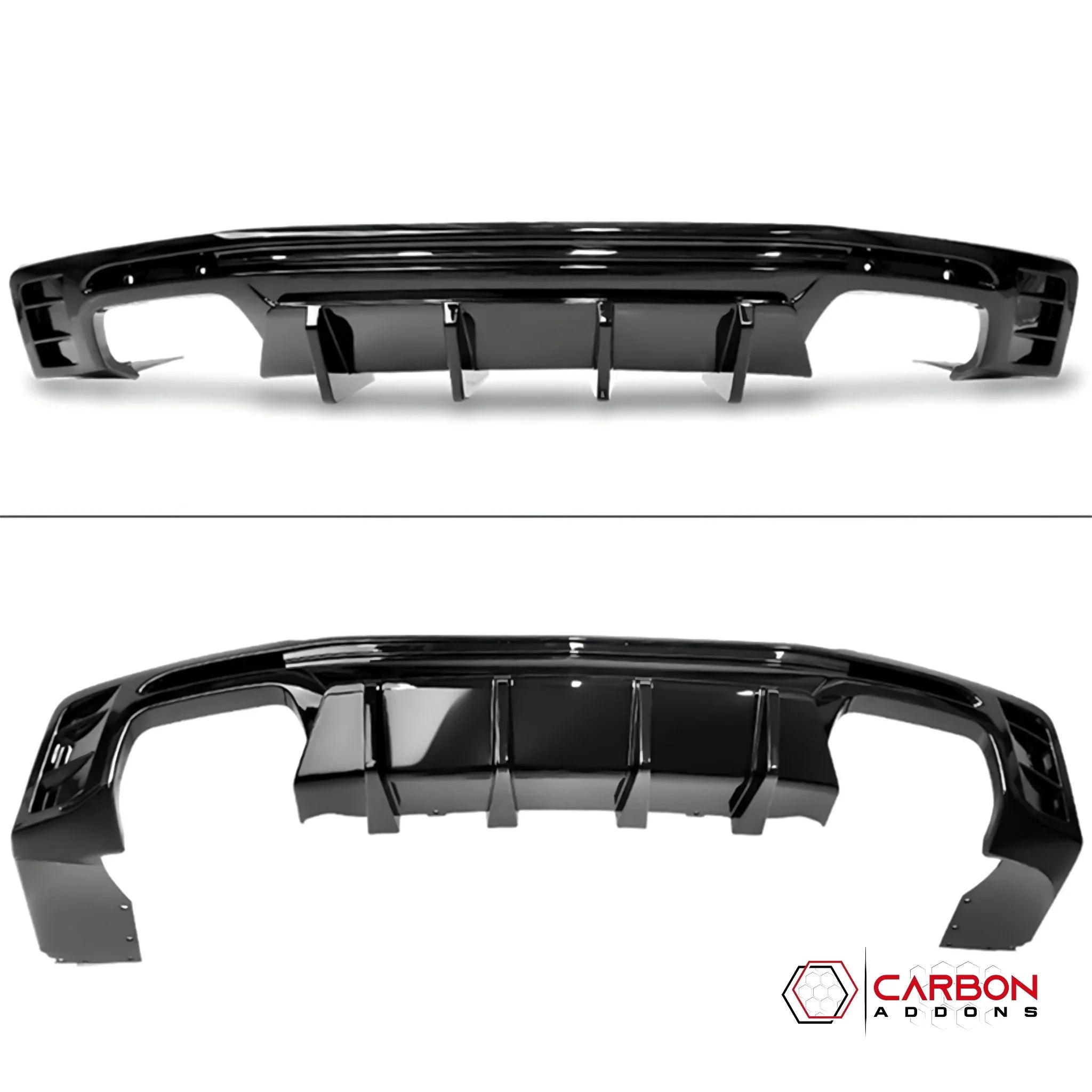 2016-2024 Camaro Quad Tip Rear Diffuser | Performance Track Style Gloss Black ABS Rear Valance