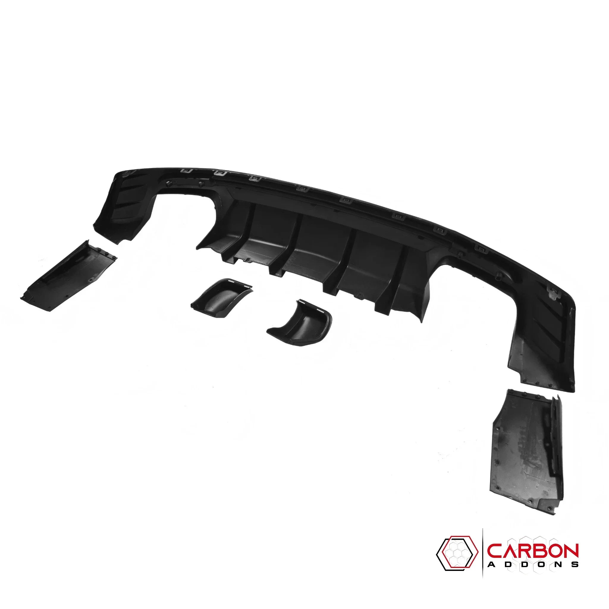 2016-2024 Camaro Quad Tip Rear Diffuser | Performance Track Style Gloss Black ABS Rear Valance