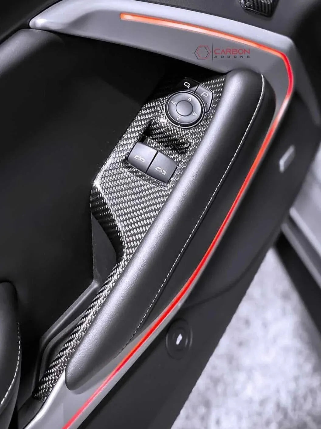 2016–2024 Camaro Real Carbon Fiber Window Switch Covers - carbonaddons Carbon Fiber Parts, Accessories, Upgrades, Mods