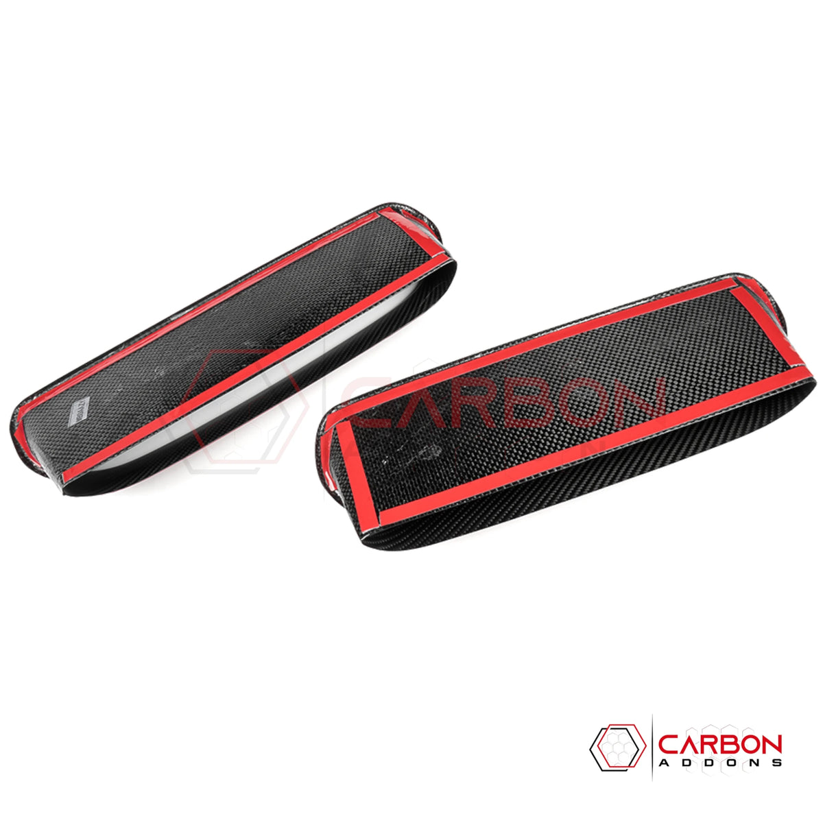 2019–2023 Dodge Challenger Hellcat Dual Hood Scoop Real Carbon Fiber Covers