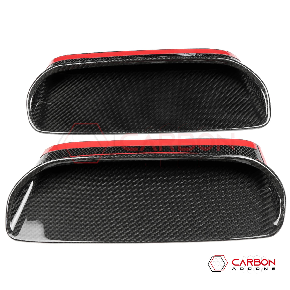 2019–2023 Dodge Challenger Hellcat Dual Hood Scoop Real Carbon Fiber Covers