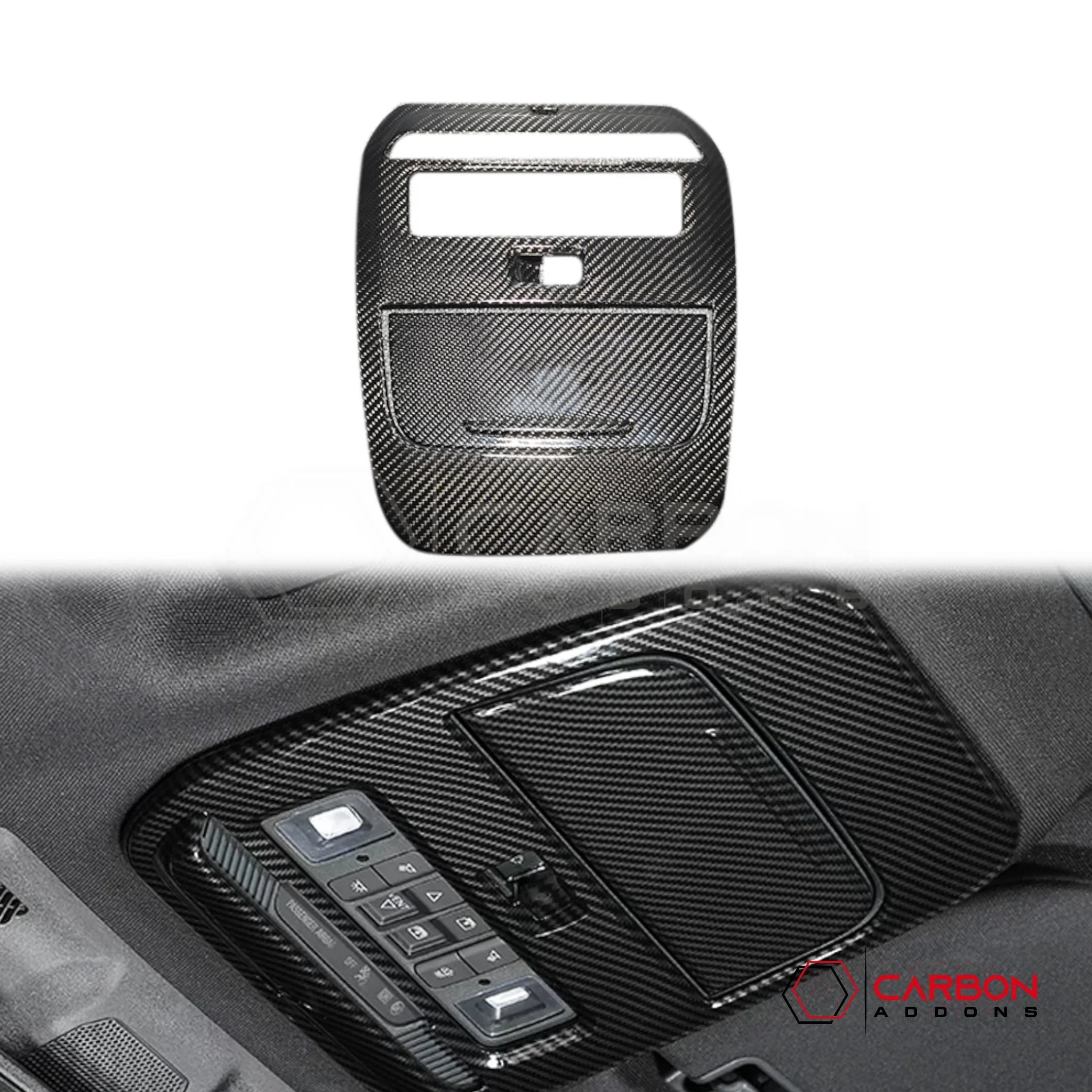 2021+ Ford F-150 Carbon Fiber Carbon Fiber Overhead Dome Light Trim Cover