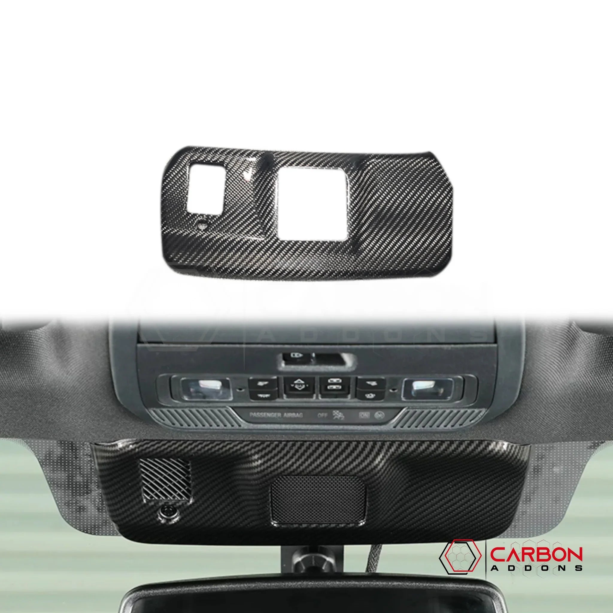 2021+ Ford F-150 Carbon Fiber Rearview Mirror Base Trim Cover