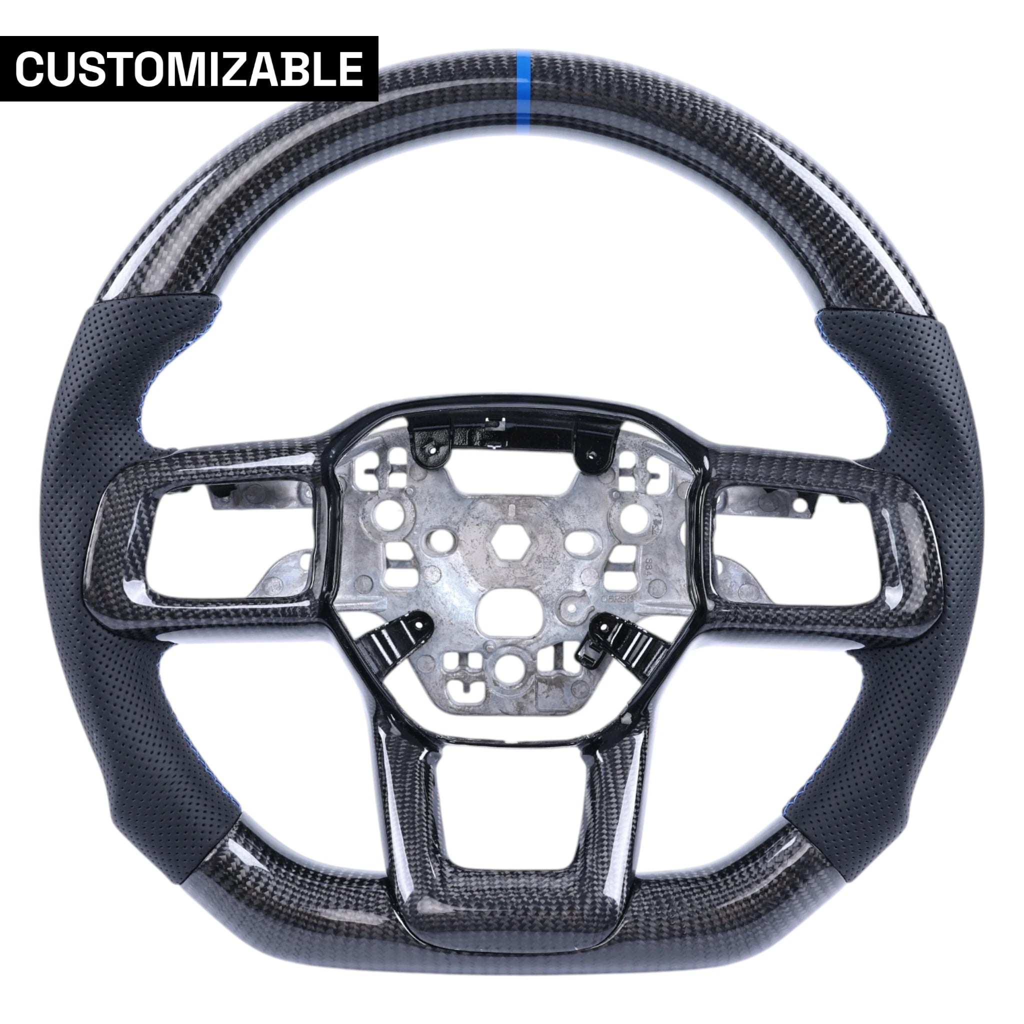 Customizable Heated Carbon Fiber Steering Wheel for 2024+ Ford Mustang
