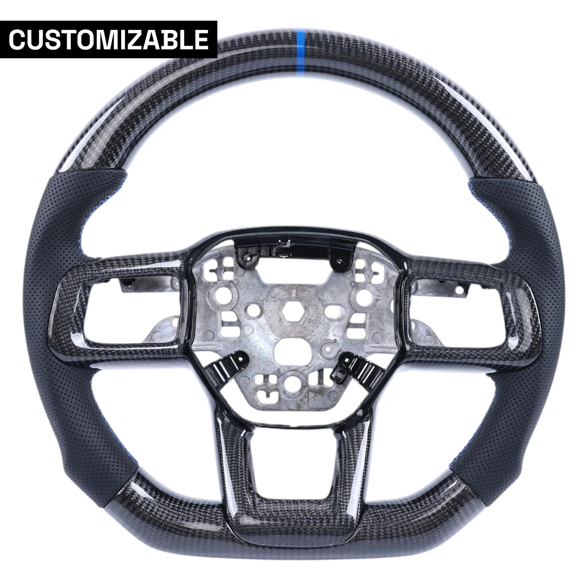 Customizable Heated Carbon Fiber Steering Wheel for 2024+ Ford Mustang