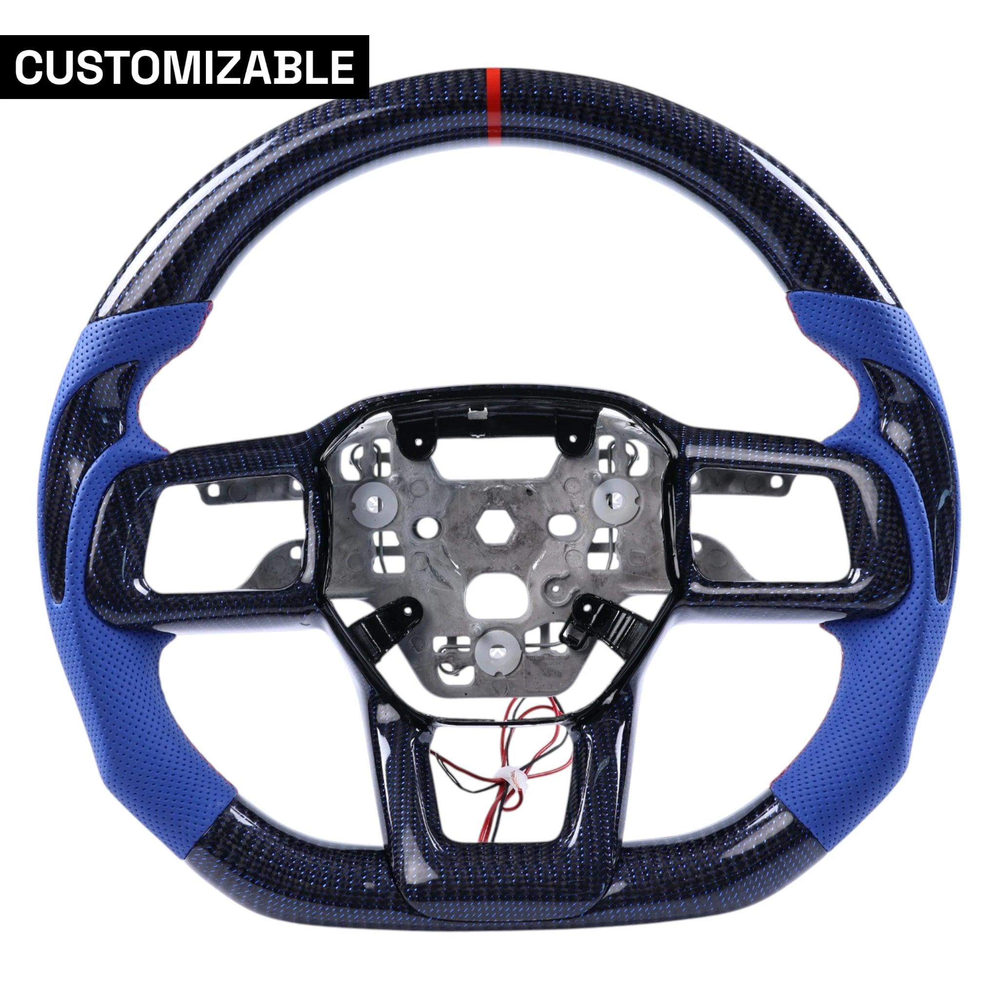 Customizable Heated Carbon Fiber Steering Wheel for 2024+ Ford Mustang