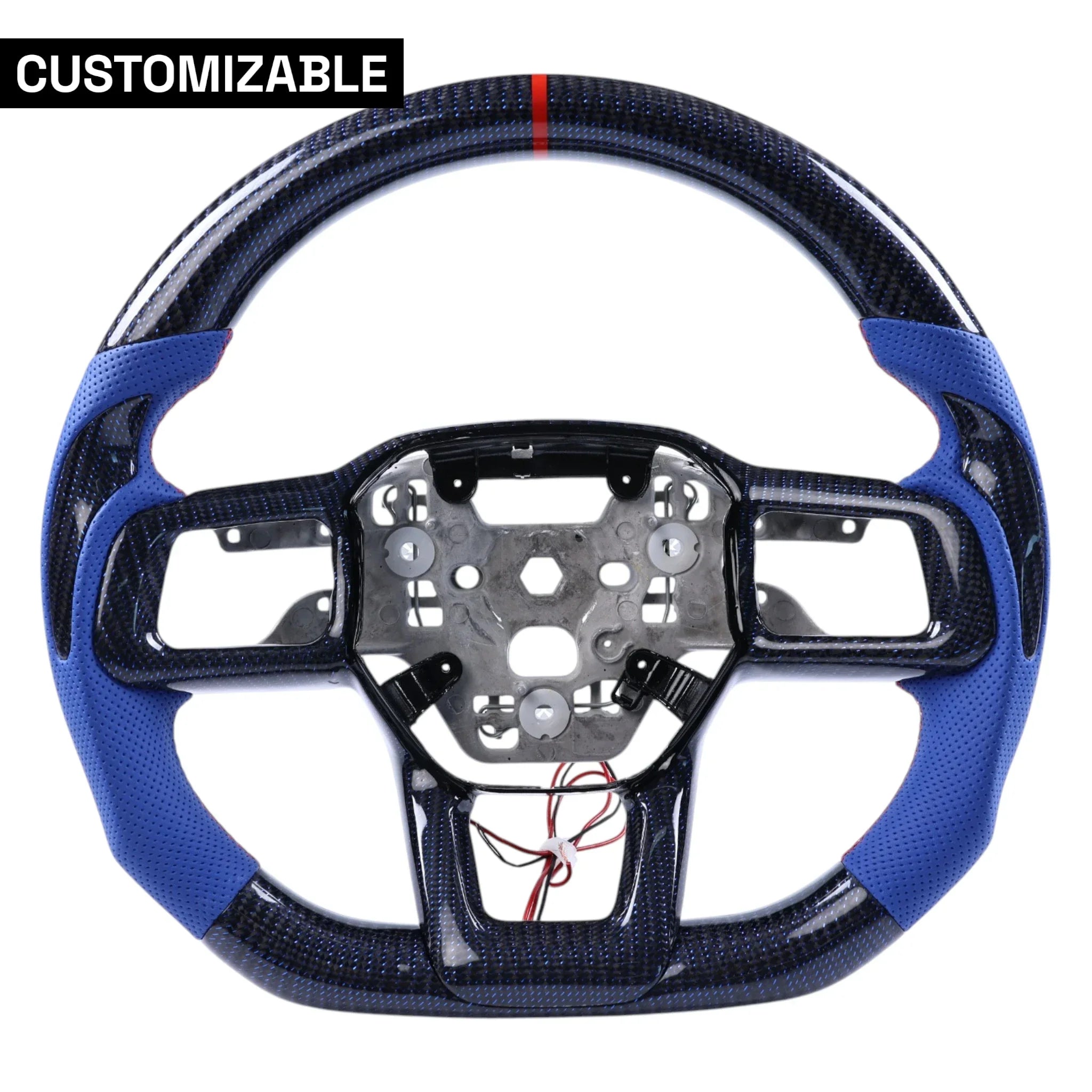 Customizable Heated Carbon Fiber Steering Wheel for 2024+ Ford Mustang
