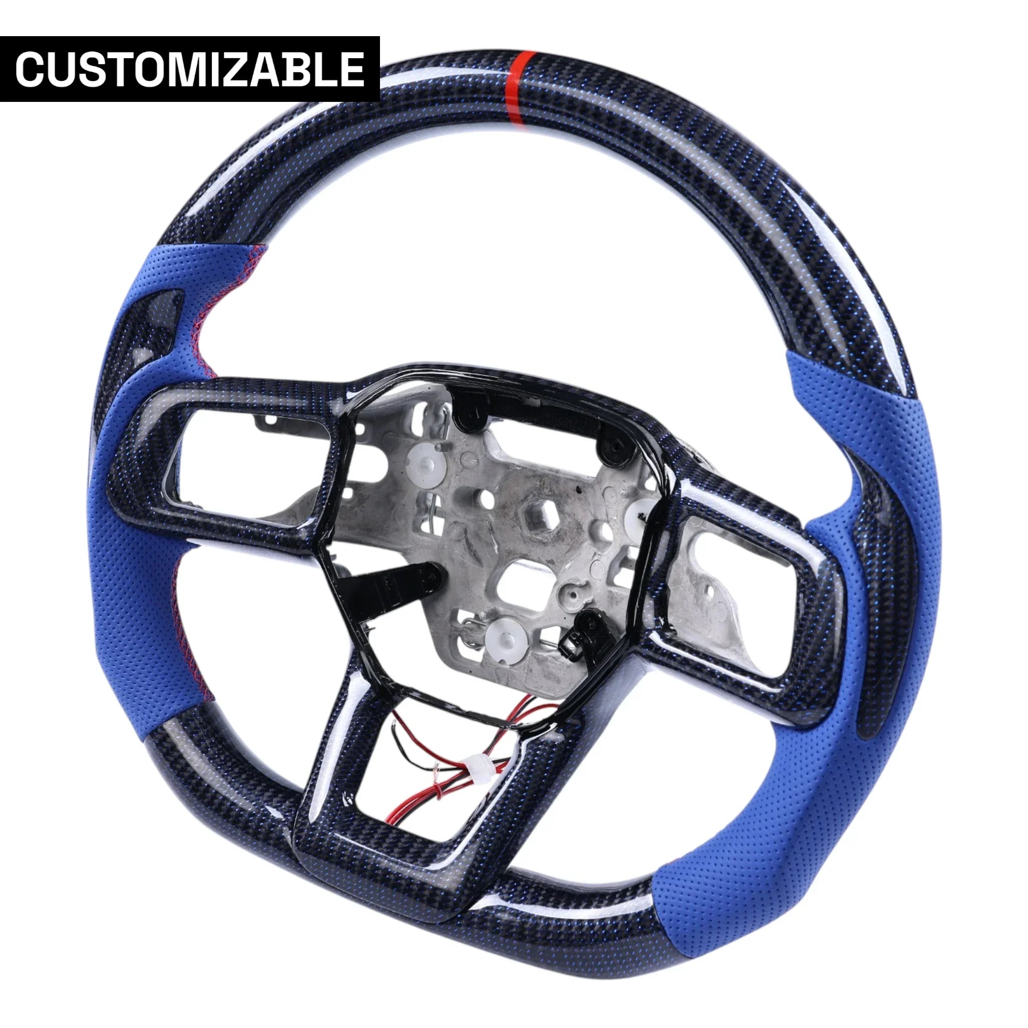 Customizable Heated Carbon Fiber Steering Wheel for 2024+ Ford Mustang