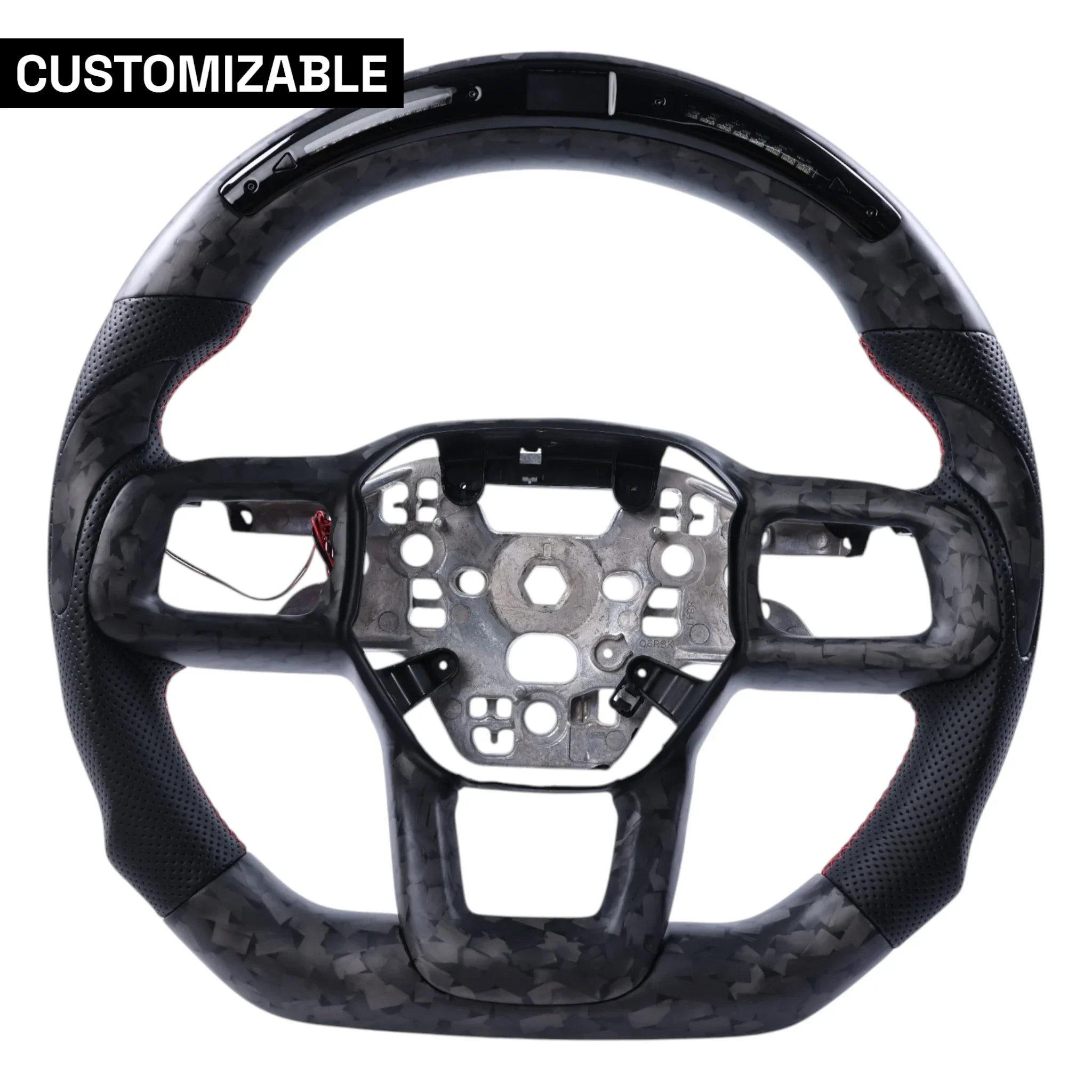 Customizable Heated Carbon Fiber Steering Wheel for 2024+ Ford Mustang