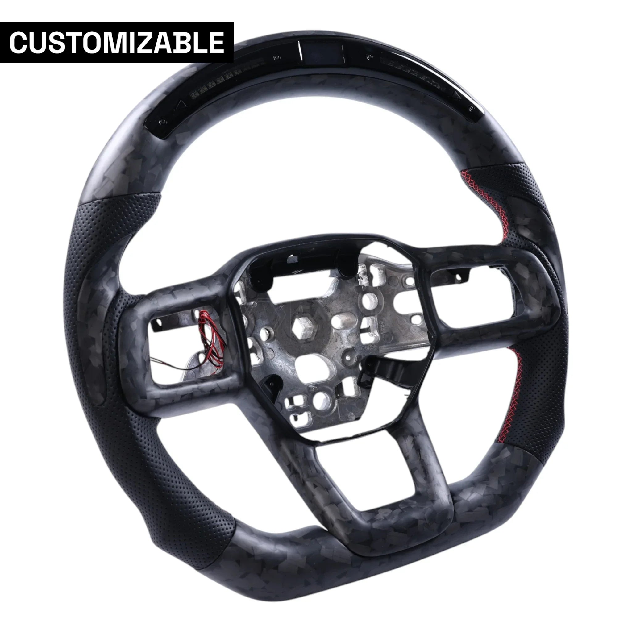 Customizable Heated Carbon Fiber Steering Wheel for 2024+ Ford Mustang
