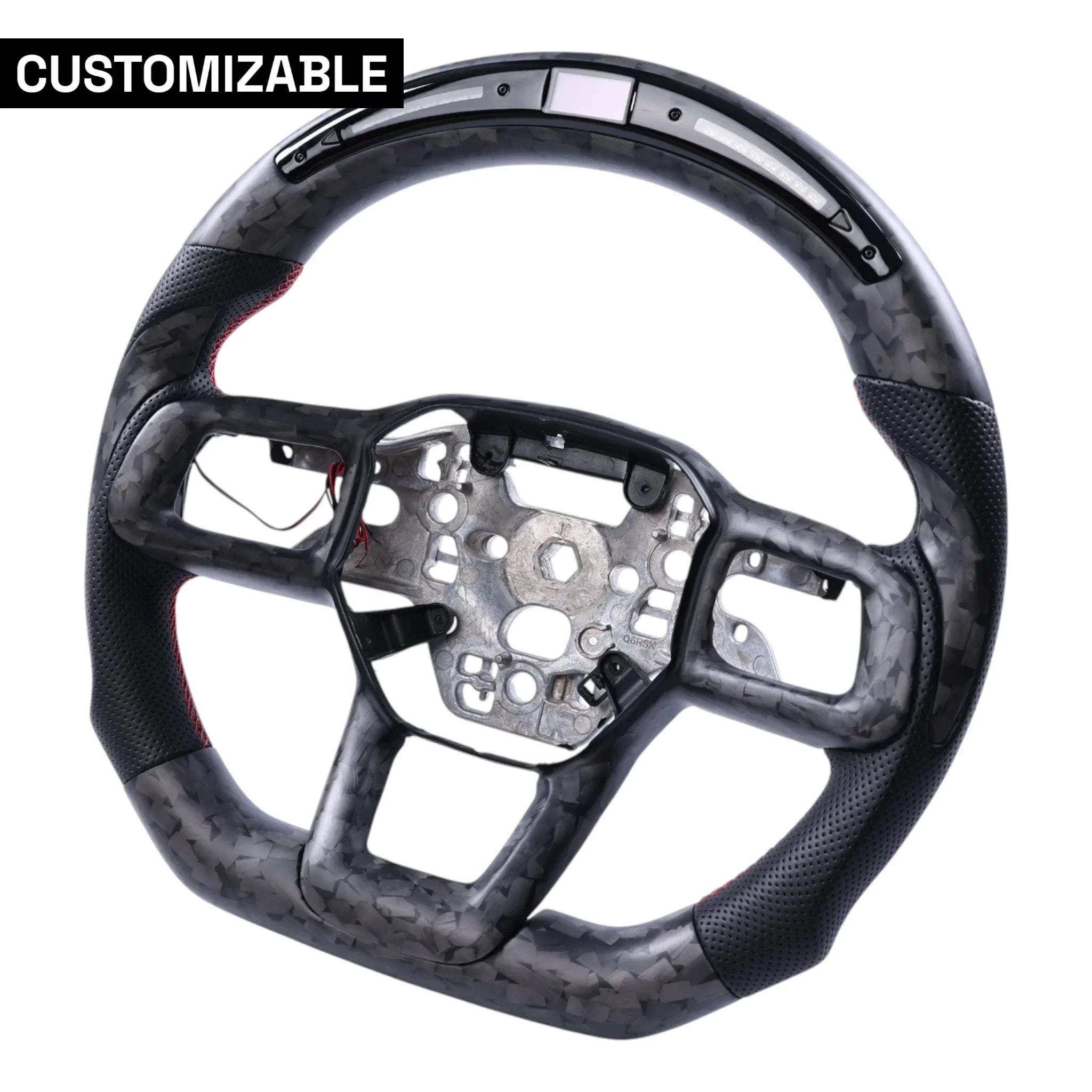Customizable Heated Carbon Fiber Steering Wheel for 2024+ Ford Mustang