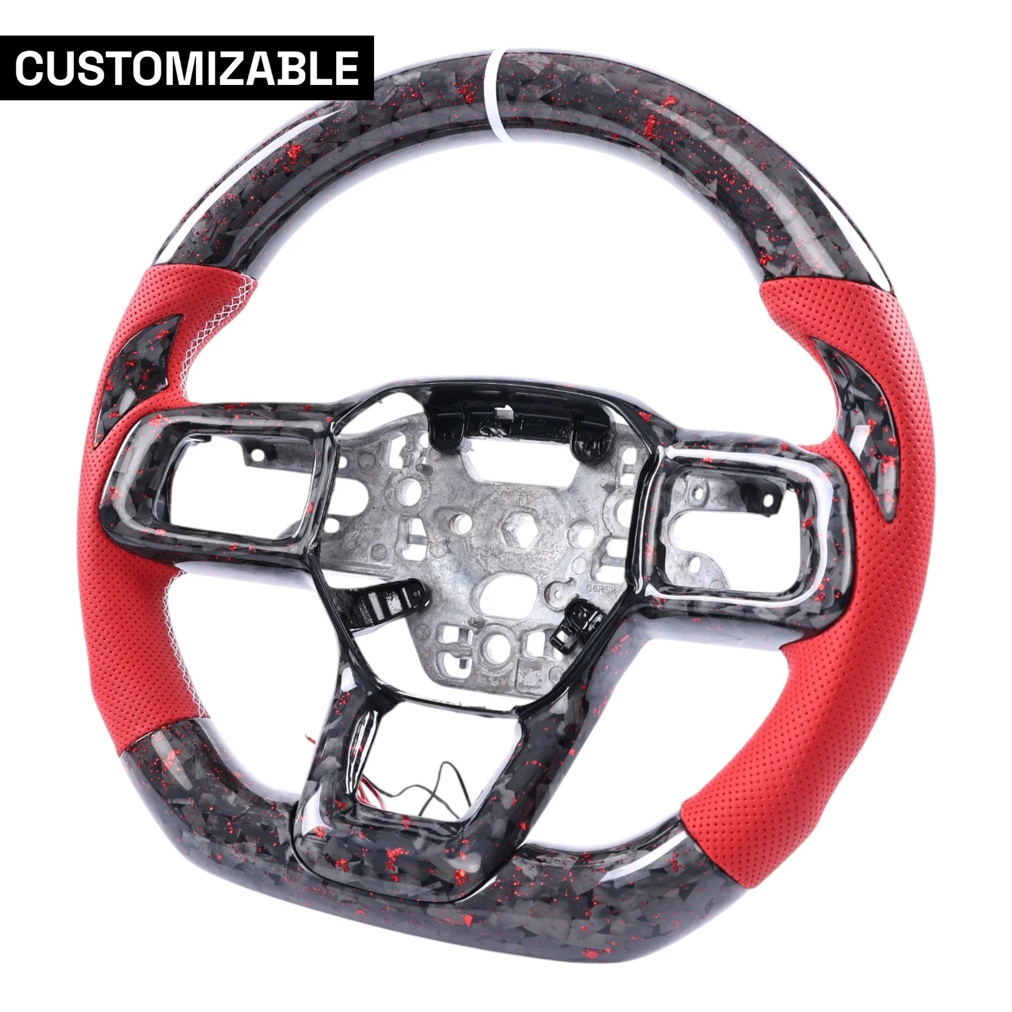 Customizable Heated Carbon Fiber Steering Wheel for 2024+ Ford Mustang