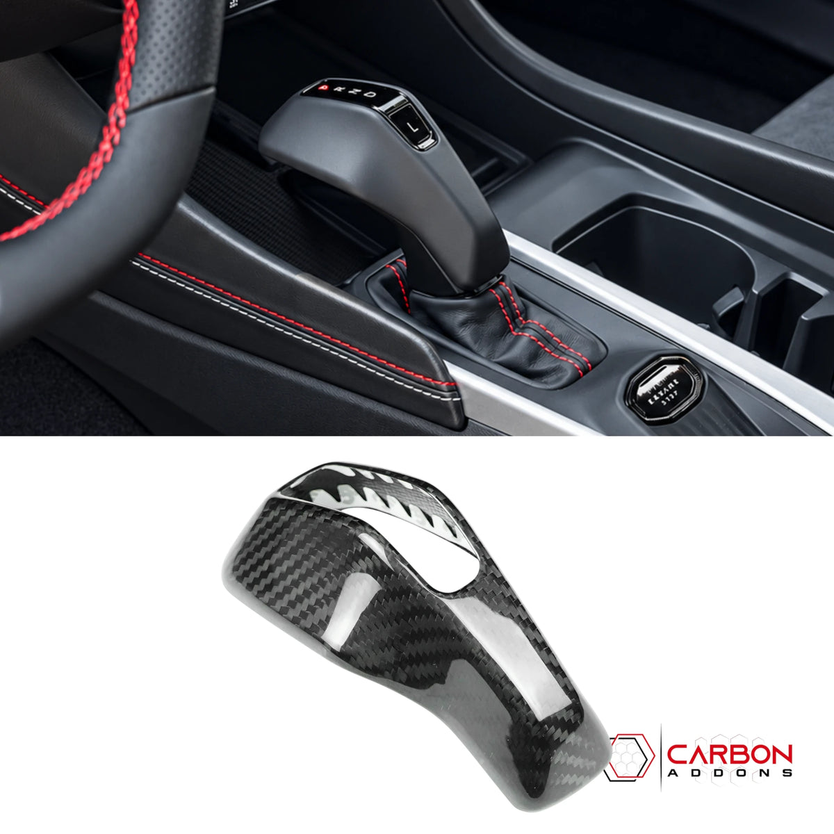 2024+ Dodge Charger Real Carbon Fiber Shift Knob Cover
