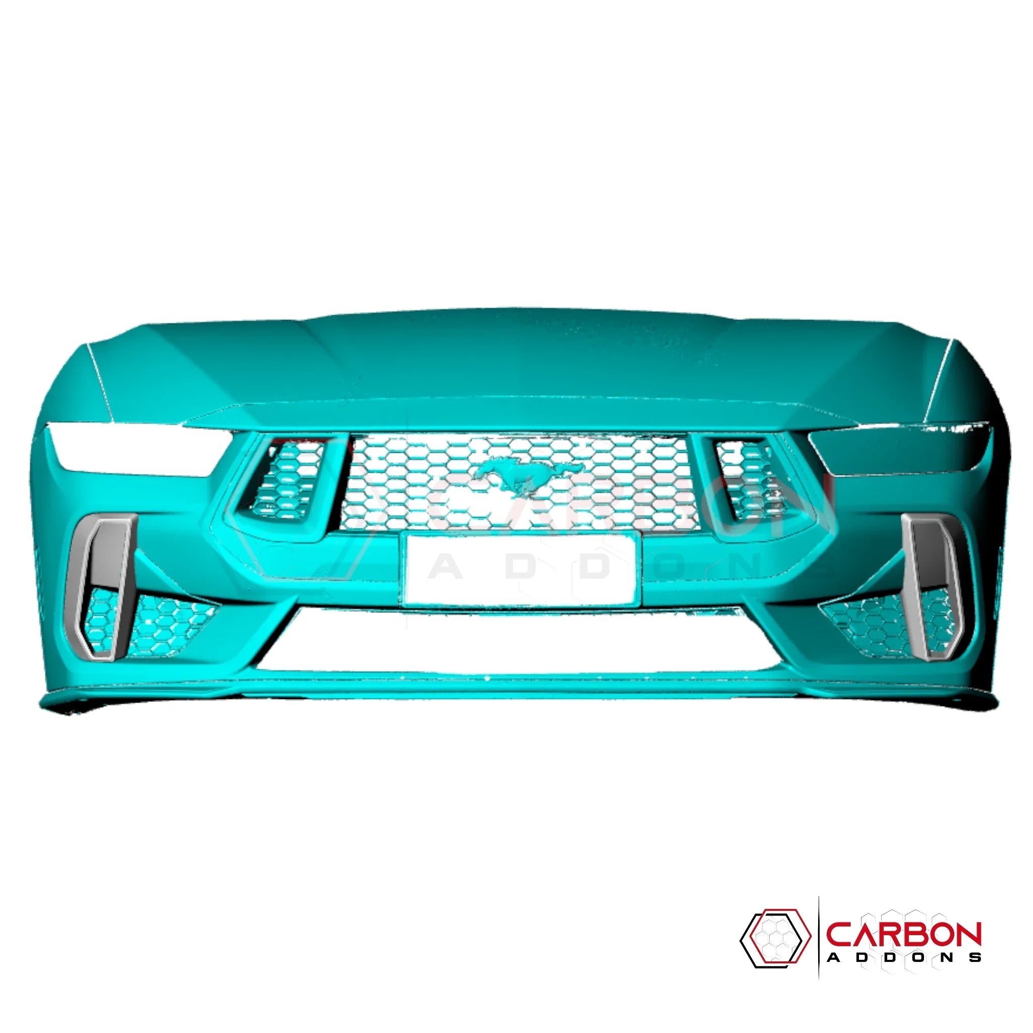 Real Carbon Fiber Front Bumper Side Vent Covers for 2024+ Ford Mustang GT (2-Piece Set)