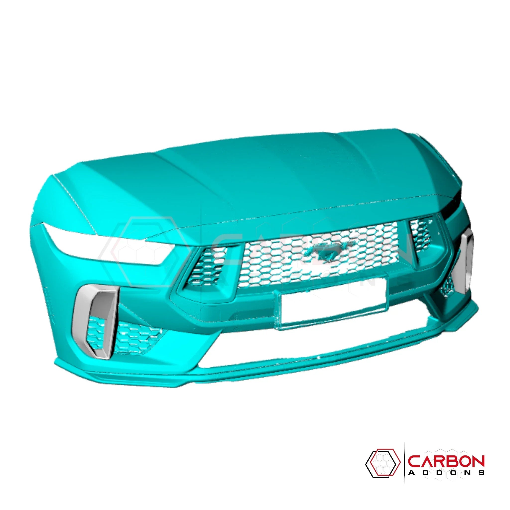 Real Carbon Fiber Front Bumper Side Vent Covers for 2024+ Ford Mustang GT (2-Piece Set)