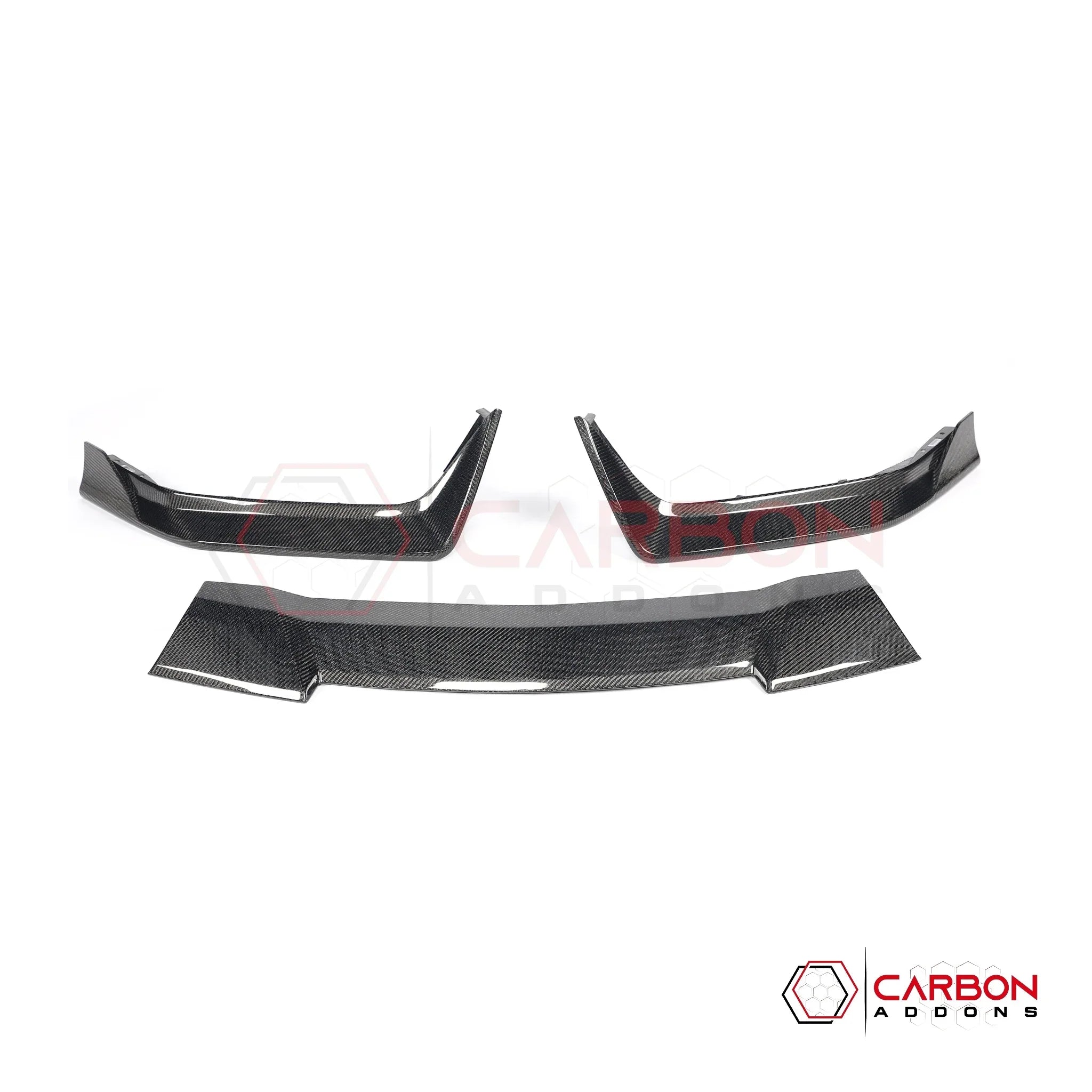 Real Carbon Fiber Front Lip Splitter for 2024+ Ford Mustang GT (3-Piece Set)