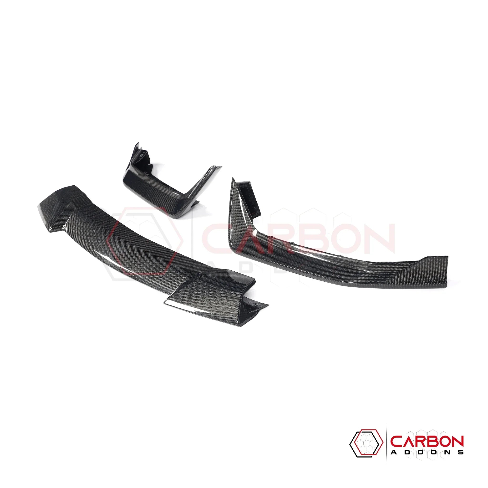 Real Carbon Fiber Front Lip Splitter for 2024+ Ford Mustang GT (3-Piece Set)