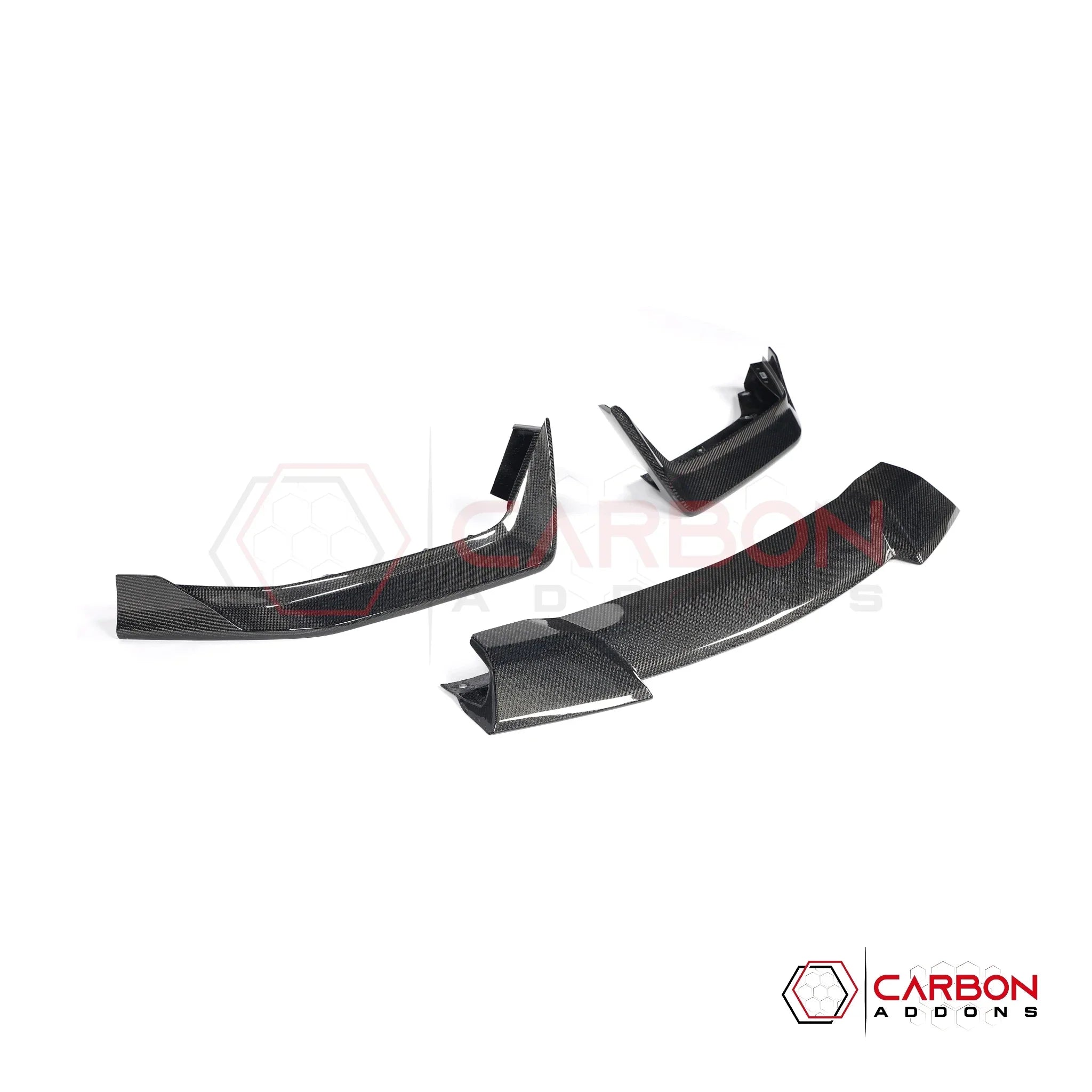 Real Carbon Fiber Front Lip Splitter for 2024+ Ford Mustang GT (3-Piece Set)
