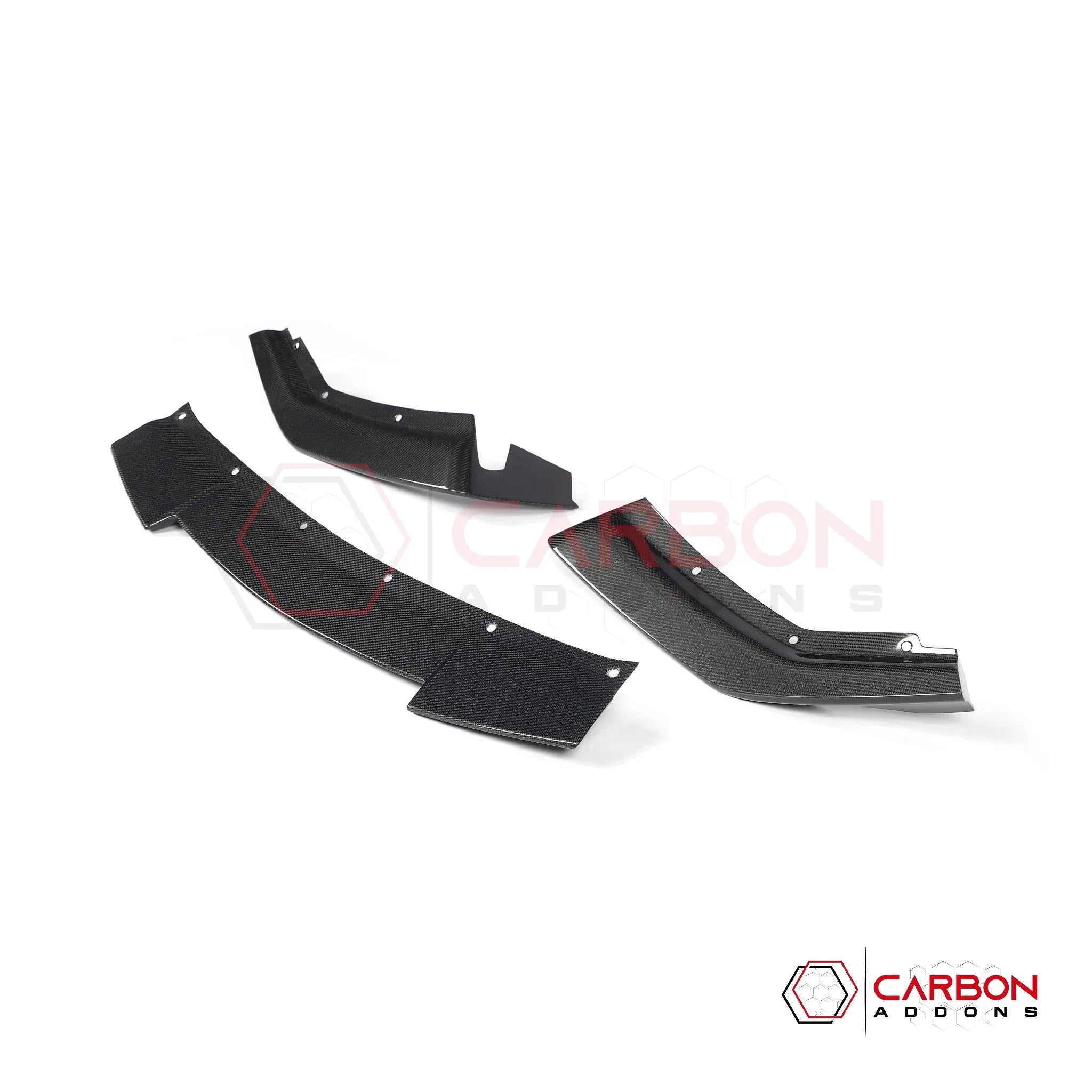 Real Carbon Fiber Front Lip Splitter for 2024+ Ford Mustang GT (3-Piece Set)